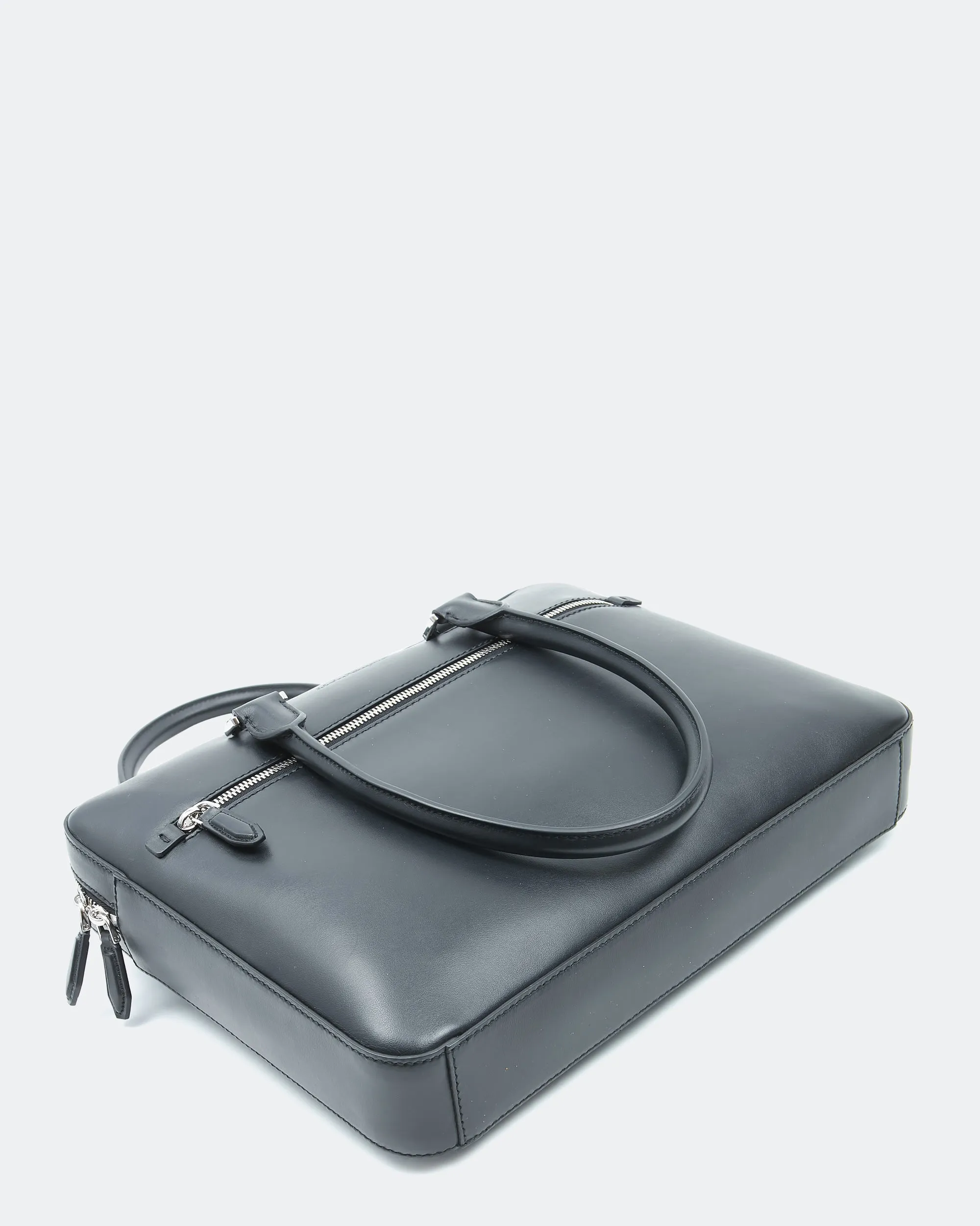 Ferragamo Black Leather Briefcase Bag