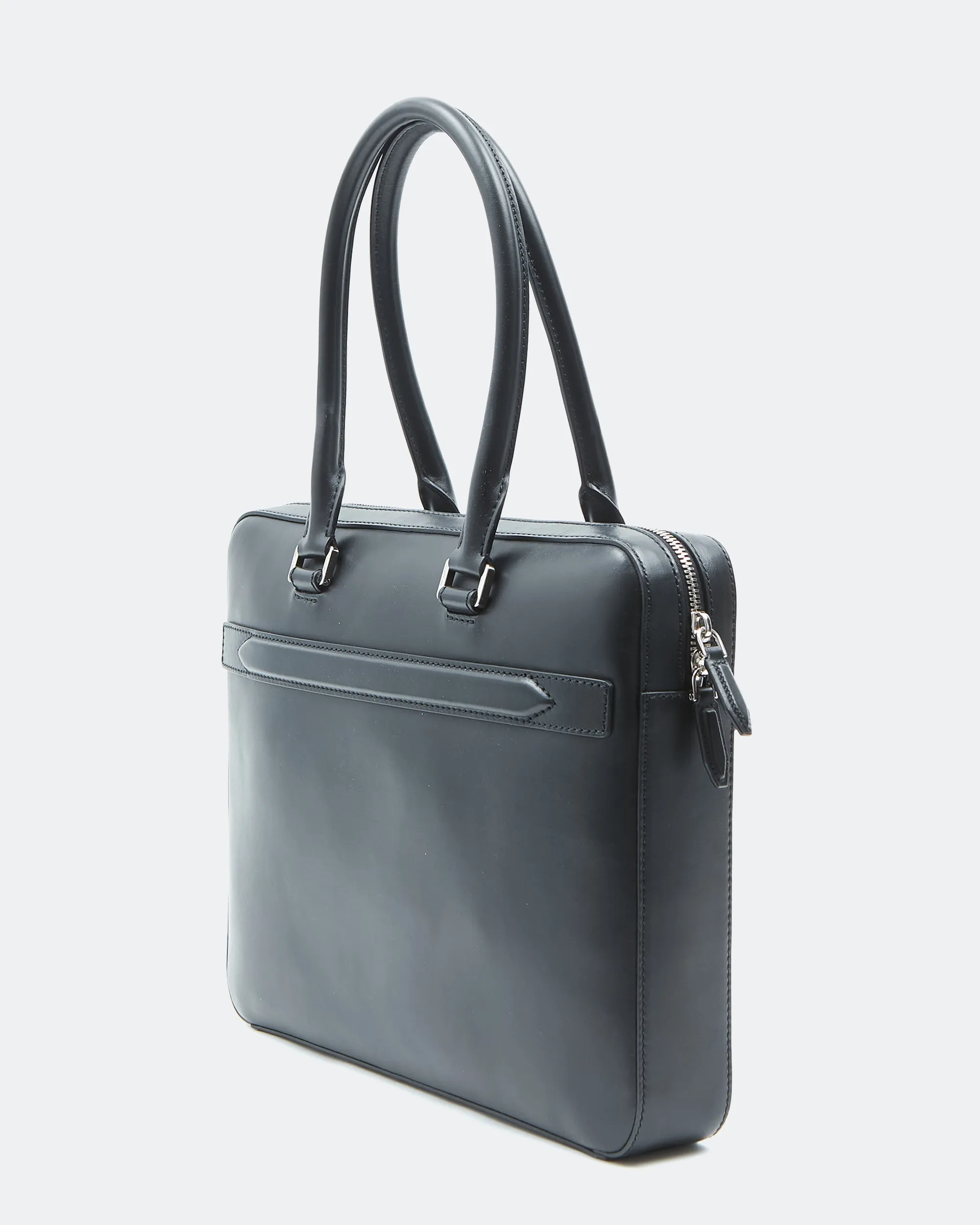 Ferragamo Black Leather Briefcase Bag