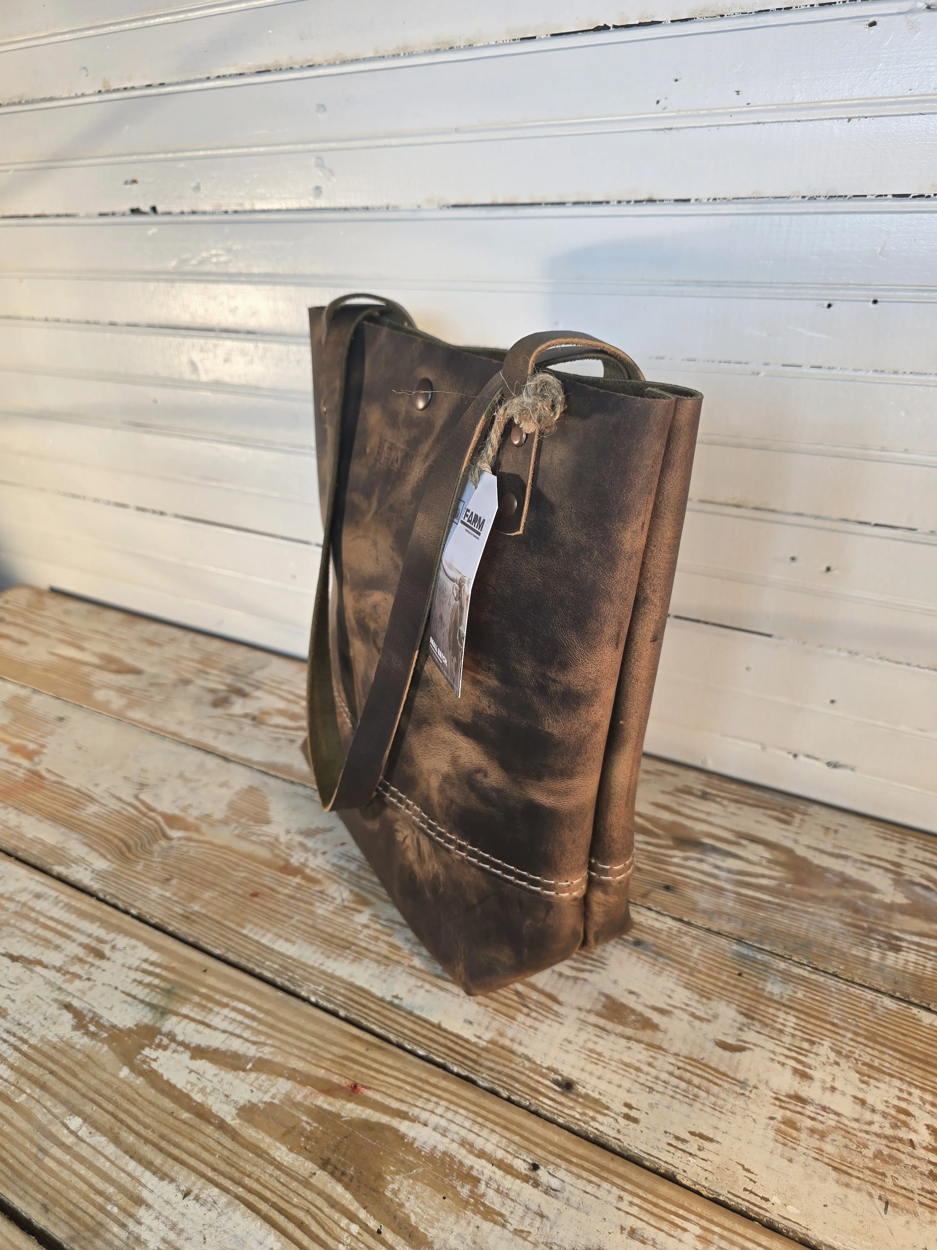 Flathead Leather Tote - Small