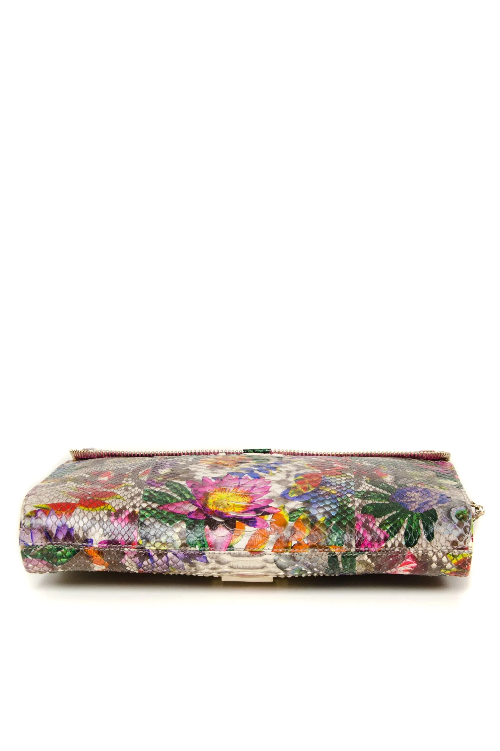 Floral Snakeskin 'Lou' Shoulder Bag