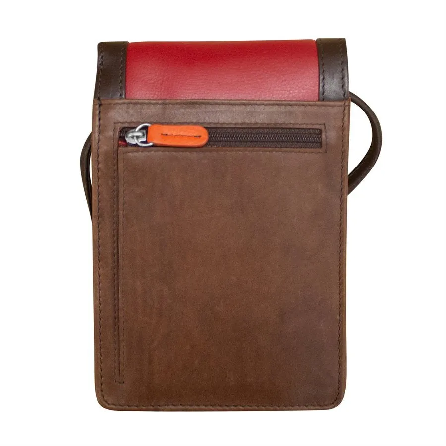 Front, Side and Back Zip Multi-Color Zip Crossbody