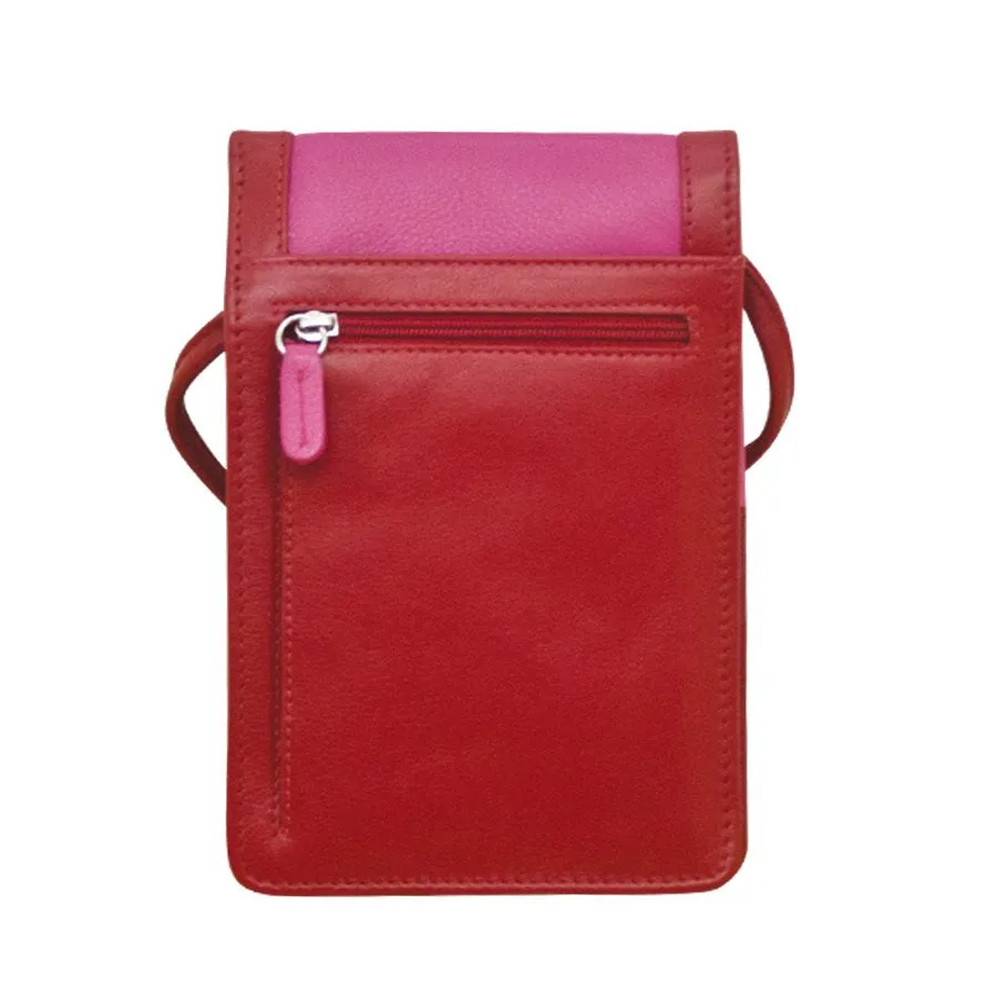 Front, Side and Back Zip Multi-Color Zip Crossbody