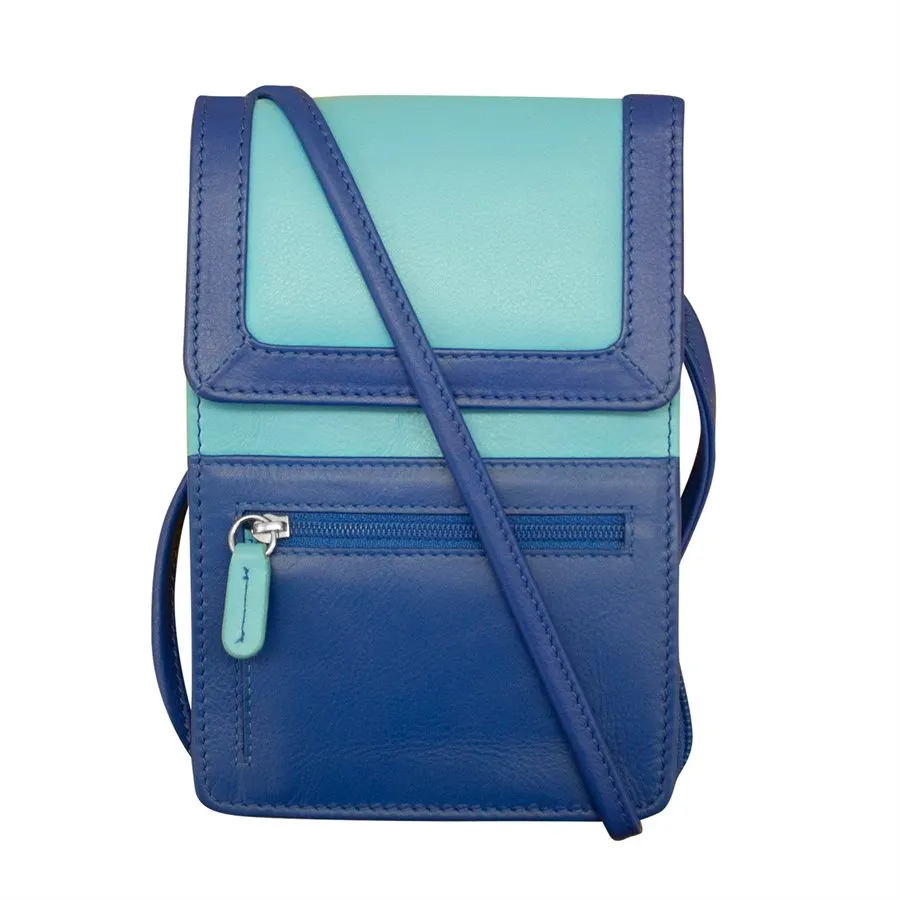 Front, Side and Back Zip Multi-Color Zip Crossbody