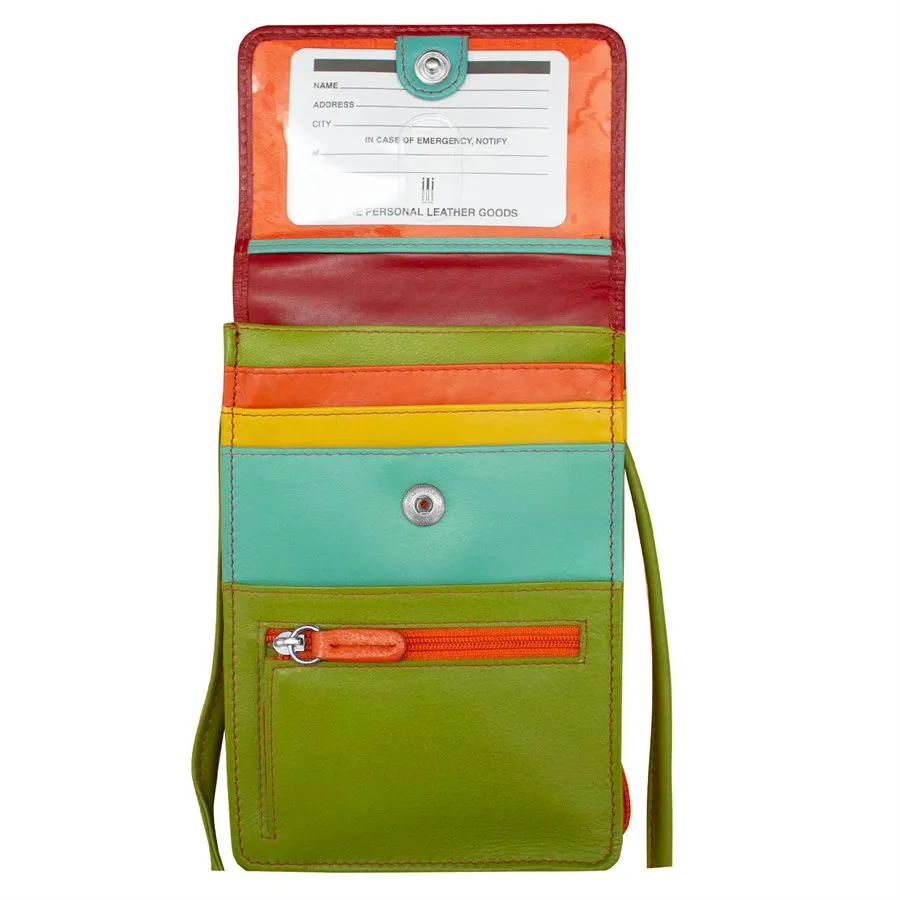 Front, Side and Back Zip Multi-Color Zip Crossbody
