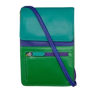 Front, Side and Back Zip Multi-Color Zip Crossbody