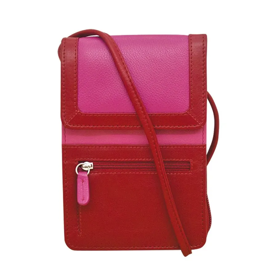 Front, Side and Back Zip Multi-Color Zip Crossbody