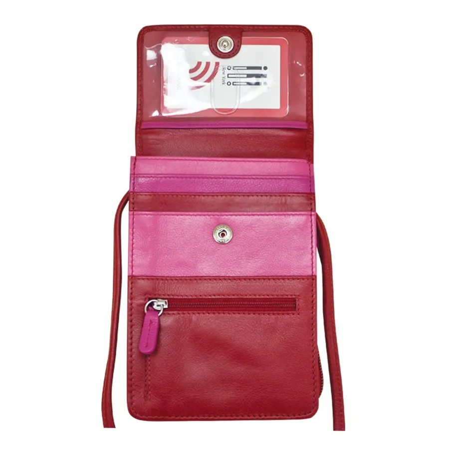 Front, Side and Back Zip Multi-Color Zip Crossbody