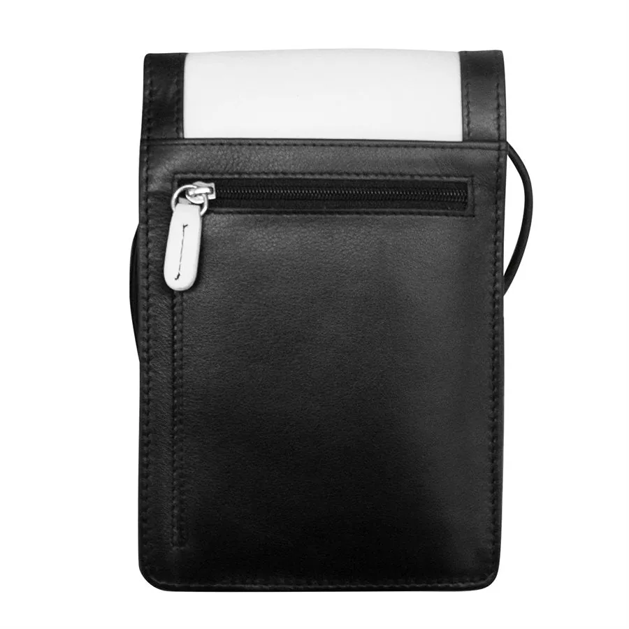 Front, Side and Back Zip Multi-Color Zip Crossbody