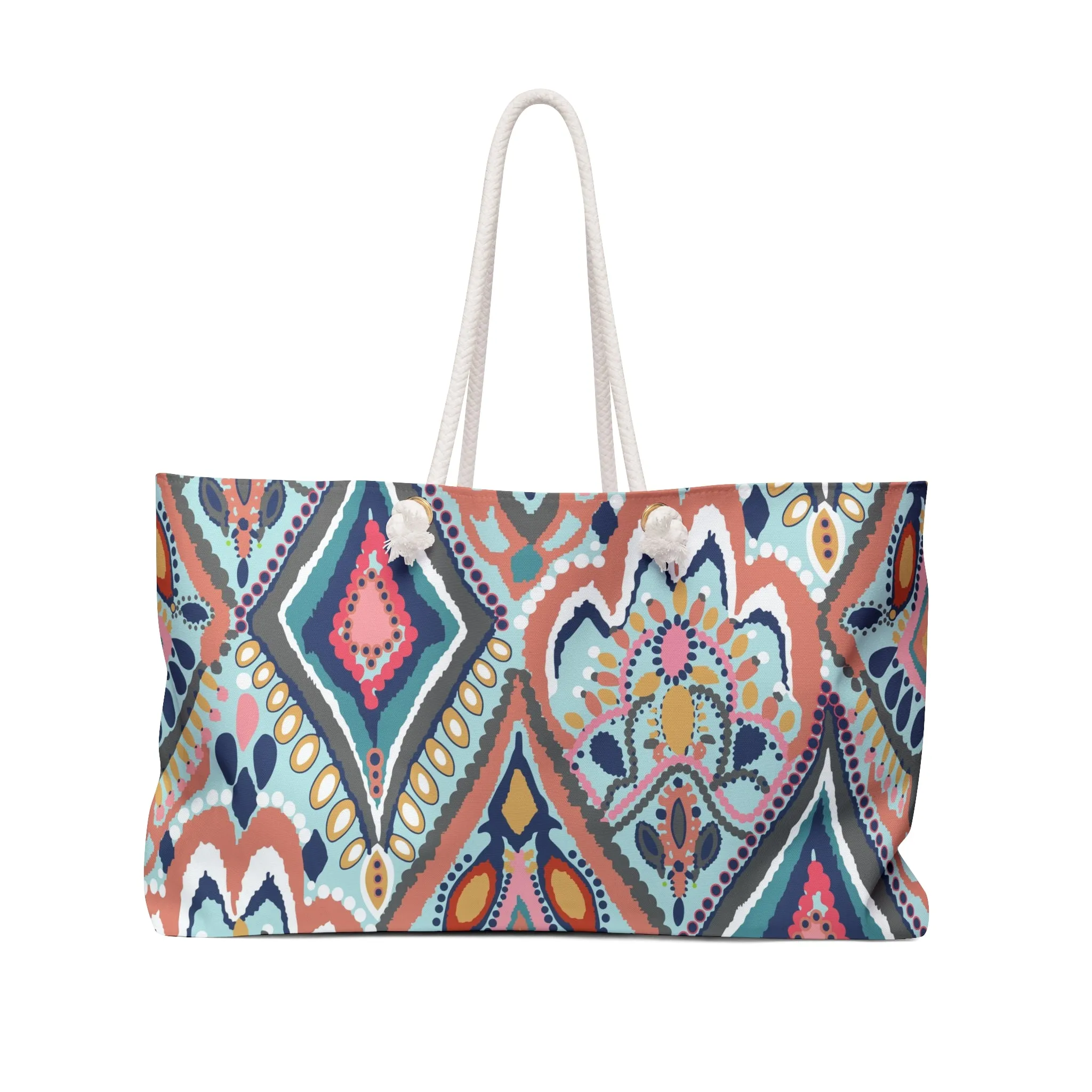 Funky Patterned Weekender Tote Bag