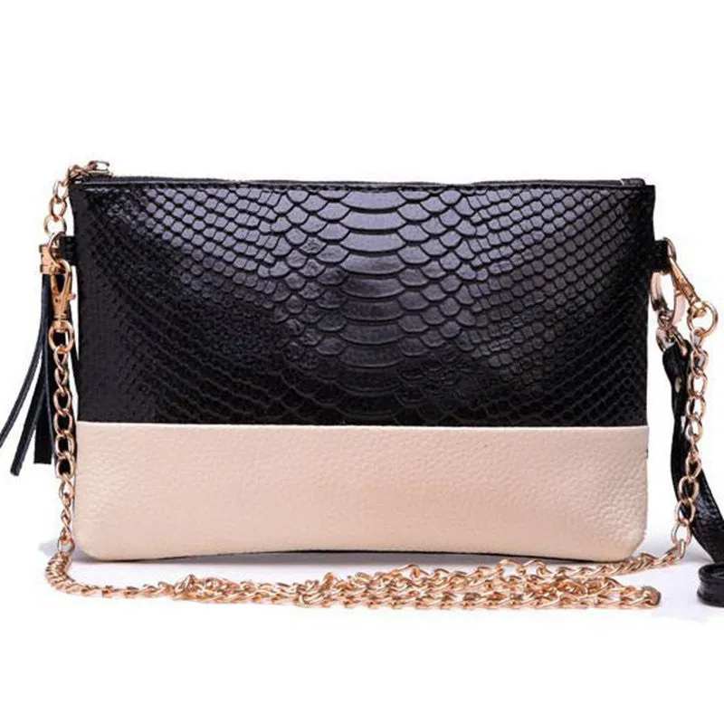 Genuine Leather Crocodile Tassel Handbags