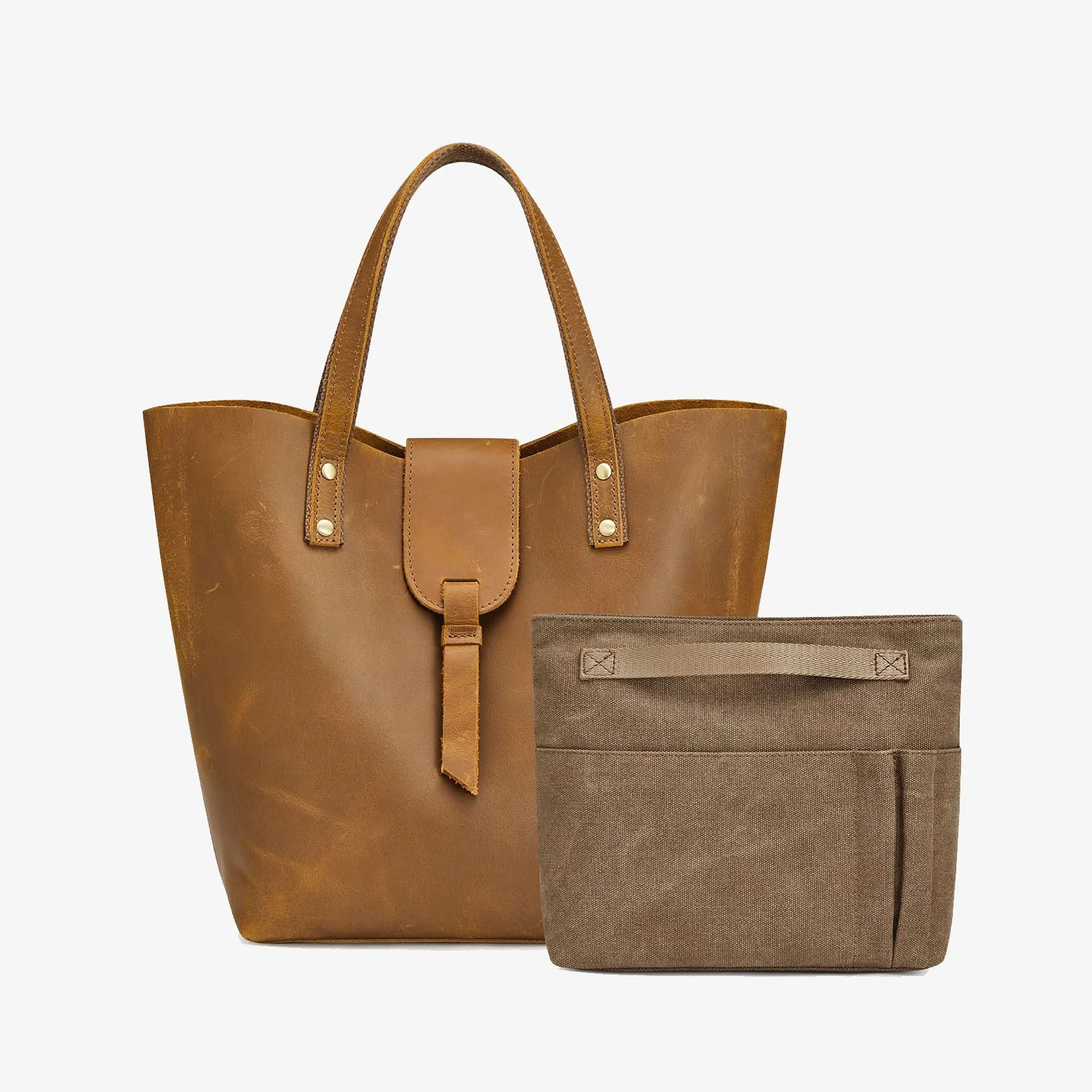 Genuine Leather Top-Handle Crossbody Bags