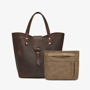 Genuine Leather Top-Handle Crossbody Bags