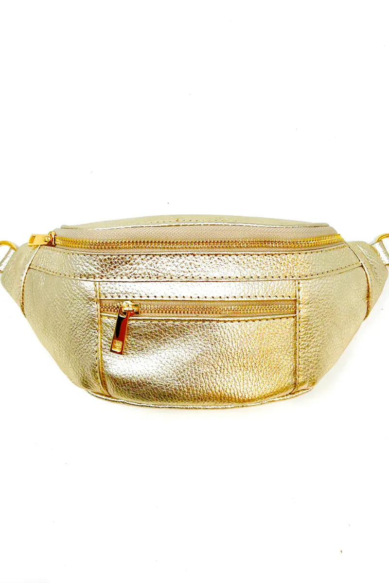 [GERMAN FUENTES] LEATHER FANNY PACK - GOLD