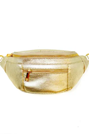 [GERMAN FUENTES] LEATHER FANNY PACK - GOLD