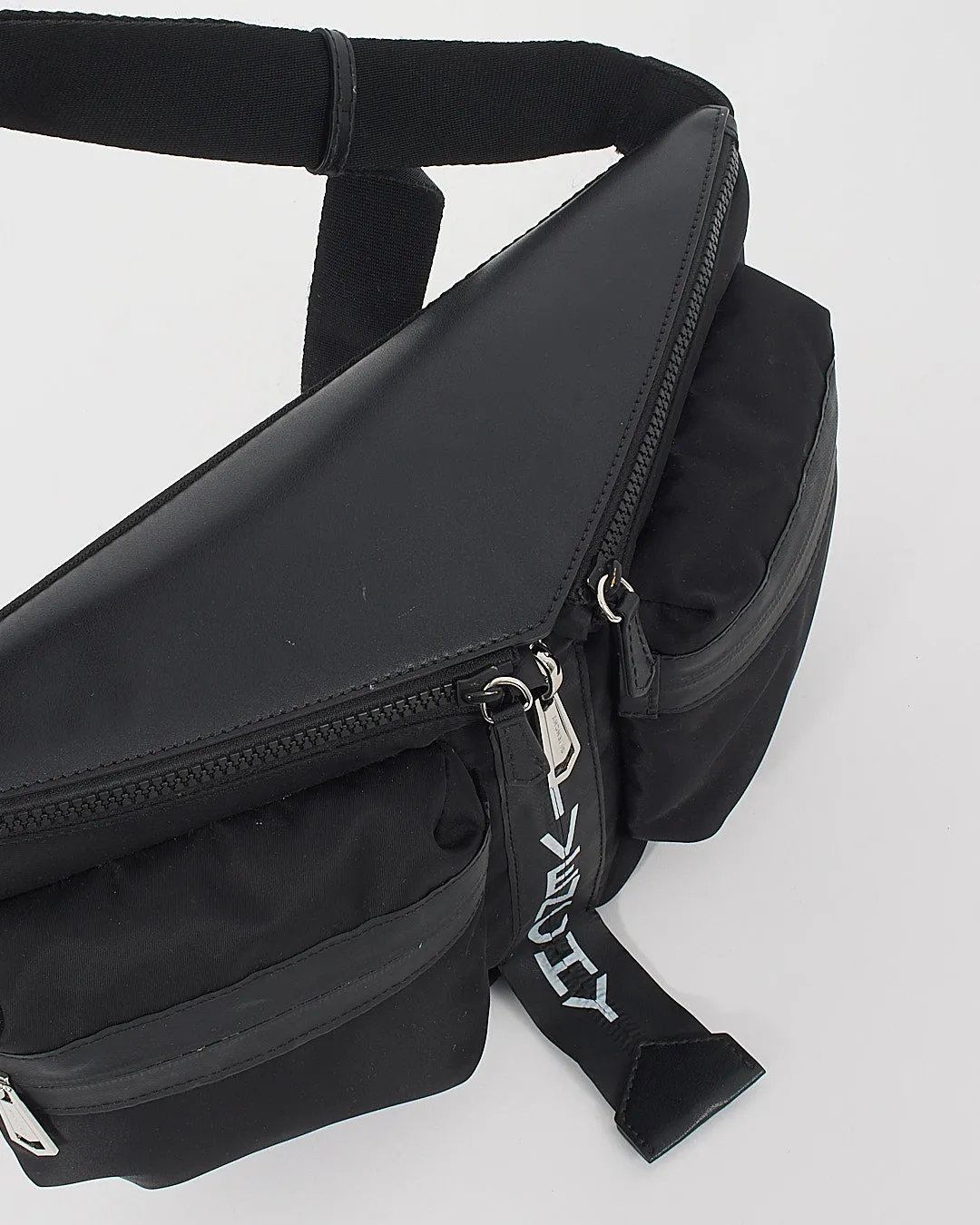 Givenchy Black Nylon and Leather Logo Bum Bag