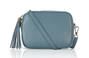 Goblin Blue Leather Tassel Cross Body Bag