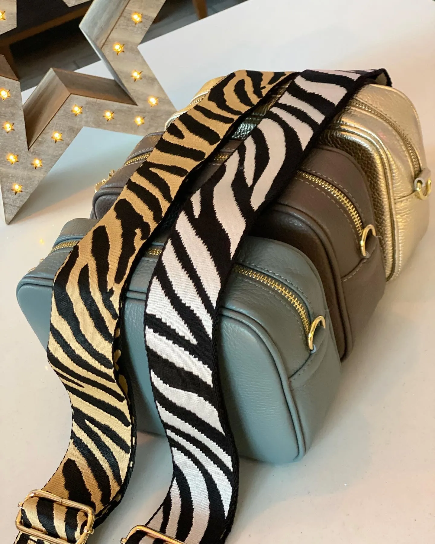 Goblin Blue Leather Tassel Cross Body Bag
