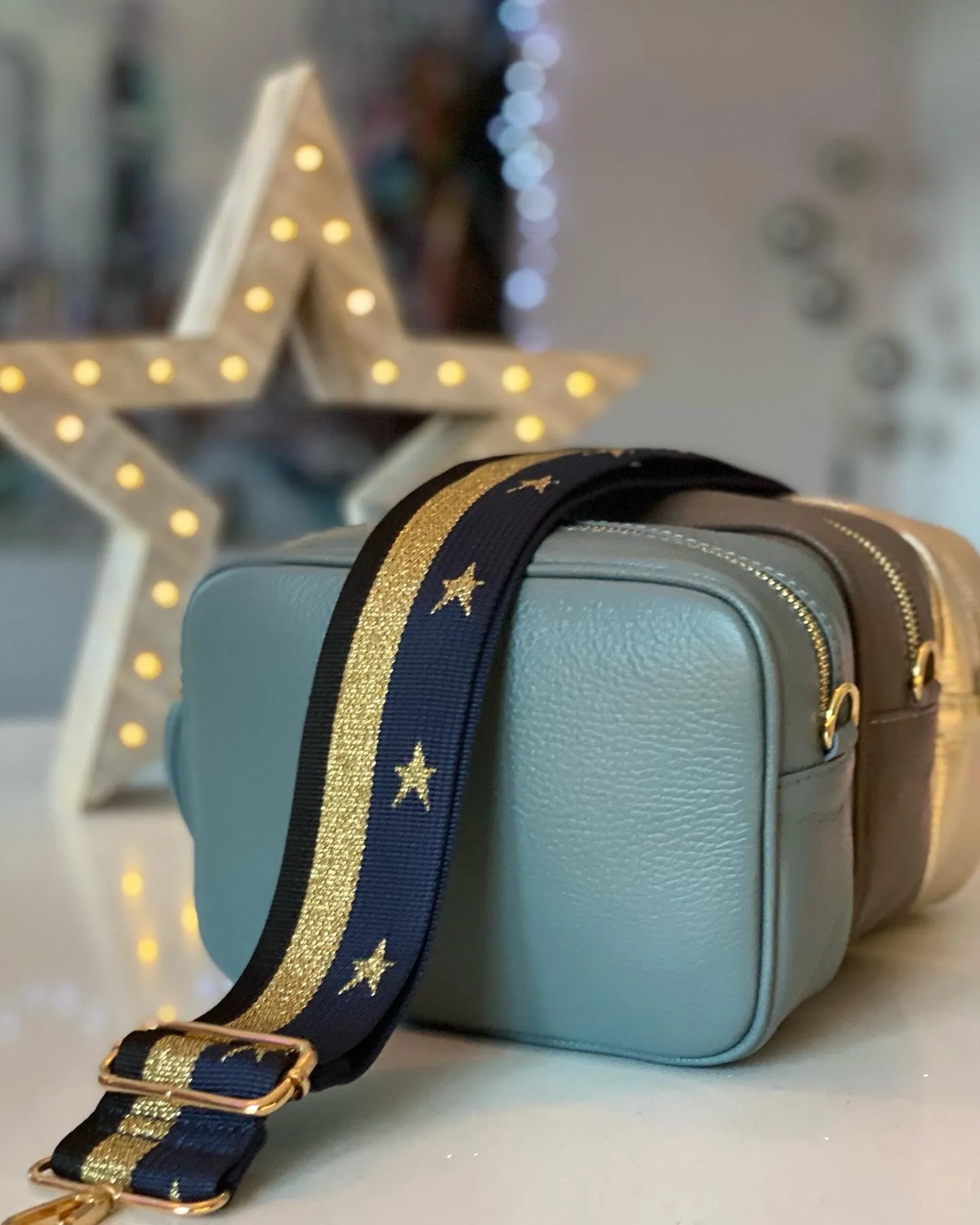 Goblin Blue Leather Tassel Cross Body Bag