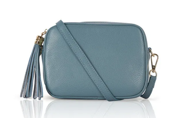 Goblin Blue Leather Tassel Cross Body Bag