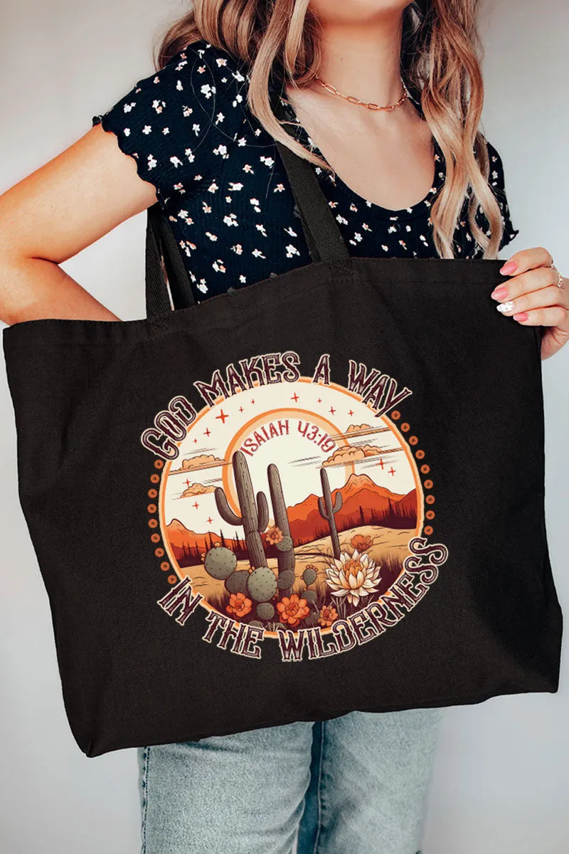 God Makes A Way Canvas Jumbo Tote