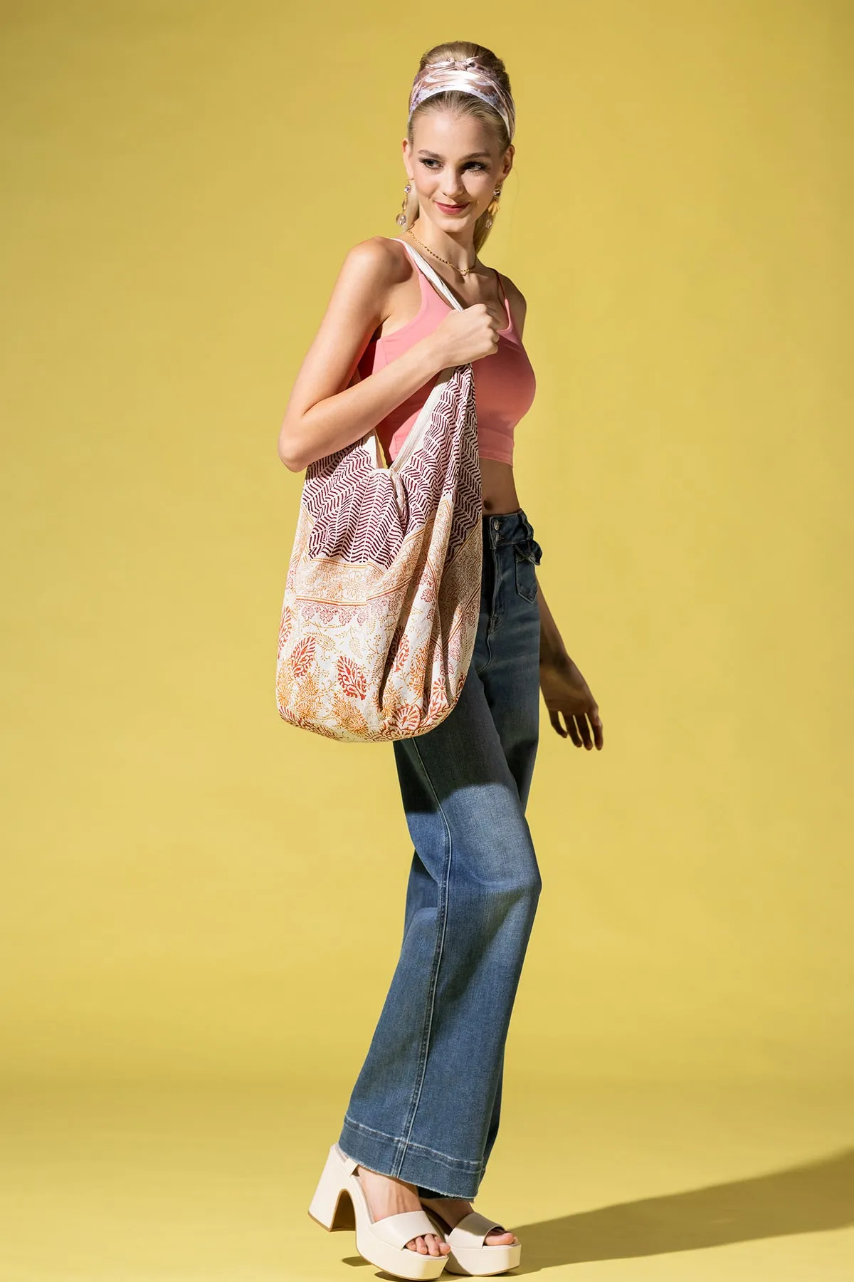 Golden Waves Hobo Bag