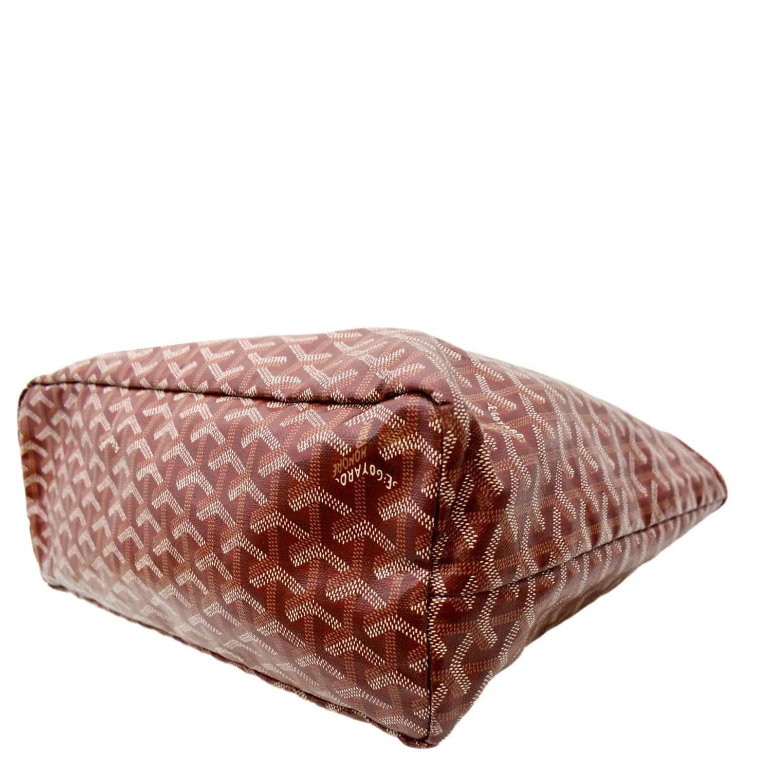 GOYARD Saint Louis PM Chevron Print Canvas Tote Bag Red