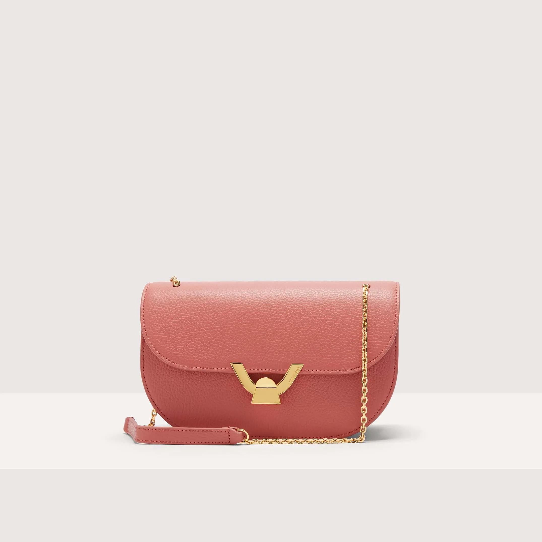 Grained Leather Crossbody Bag Dew Medium