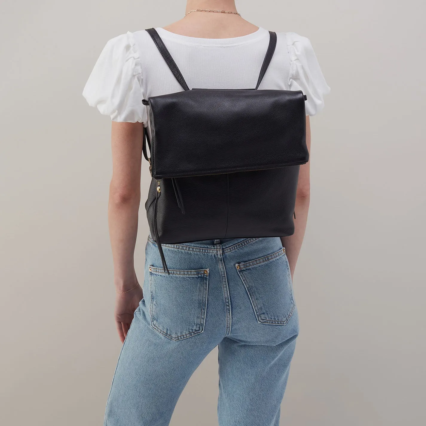 Grant Backpack In Pebbled Leather - Black
