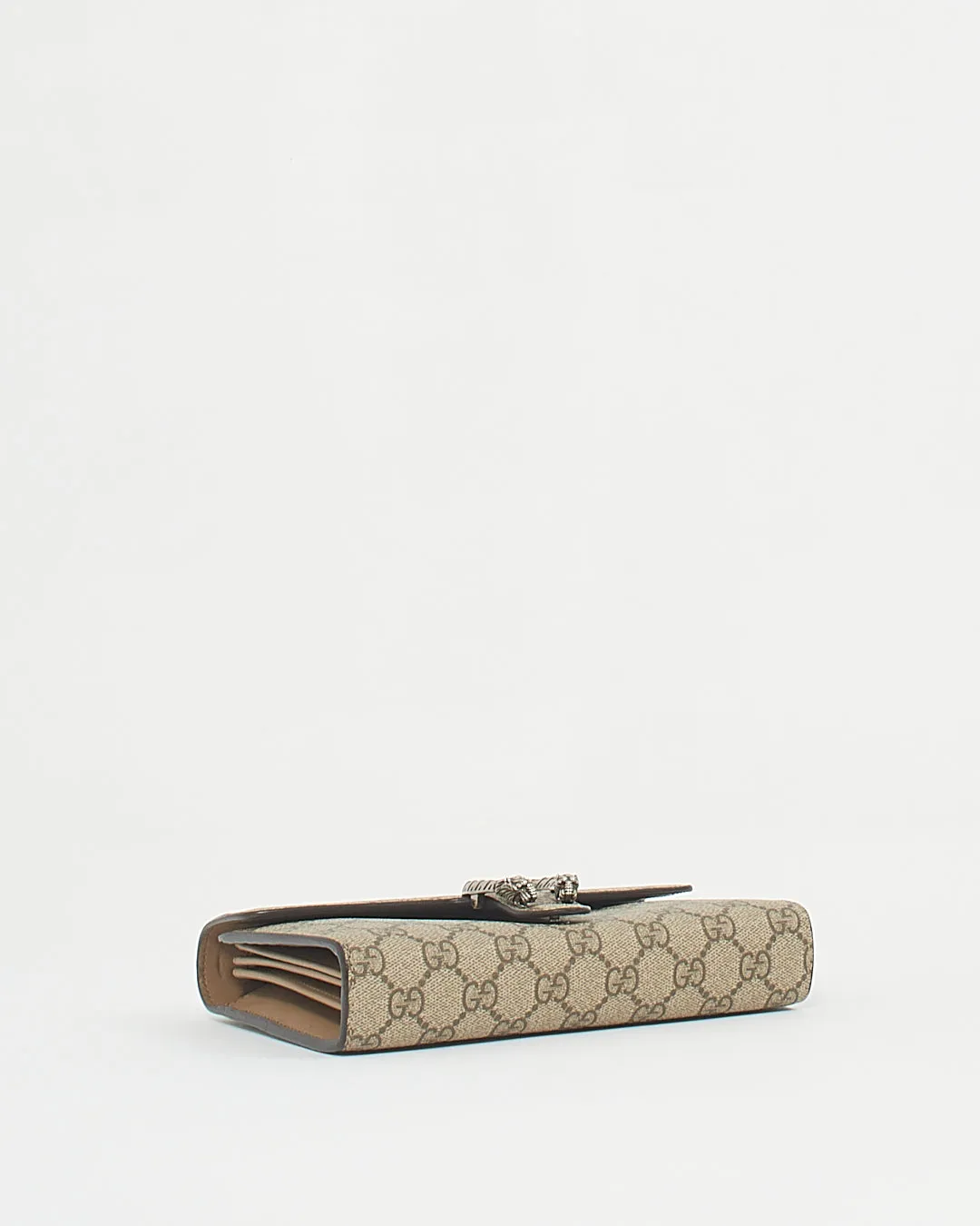 Gucci Beige / Ebony GG Supreme Canvas Dionysus Wallet on Chain