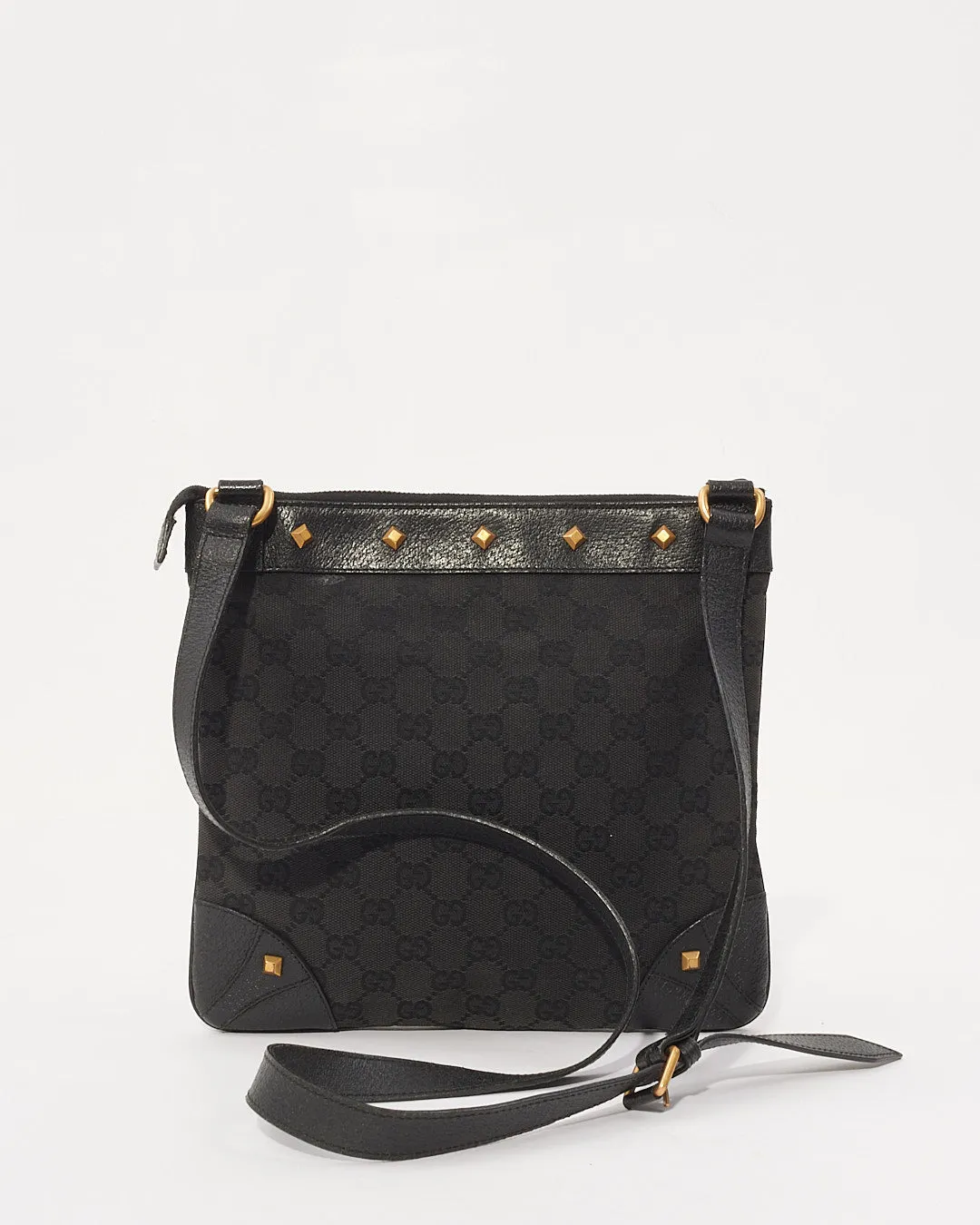 Gucci Black GG Canvas Crossbody Bag