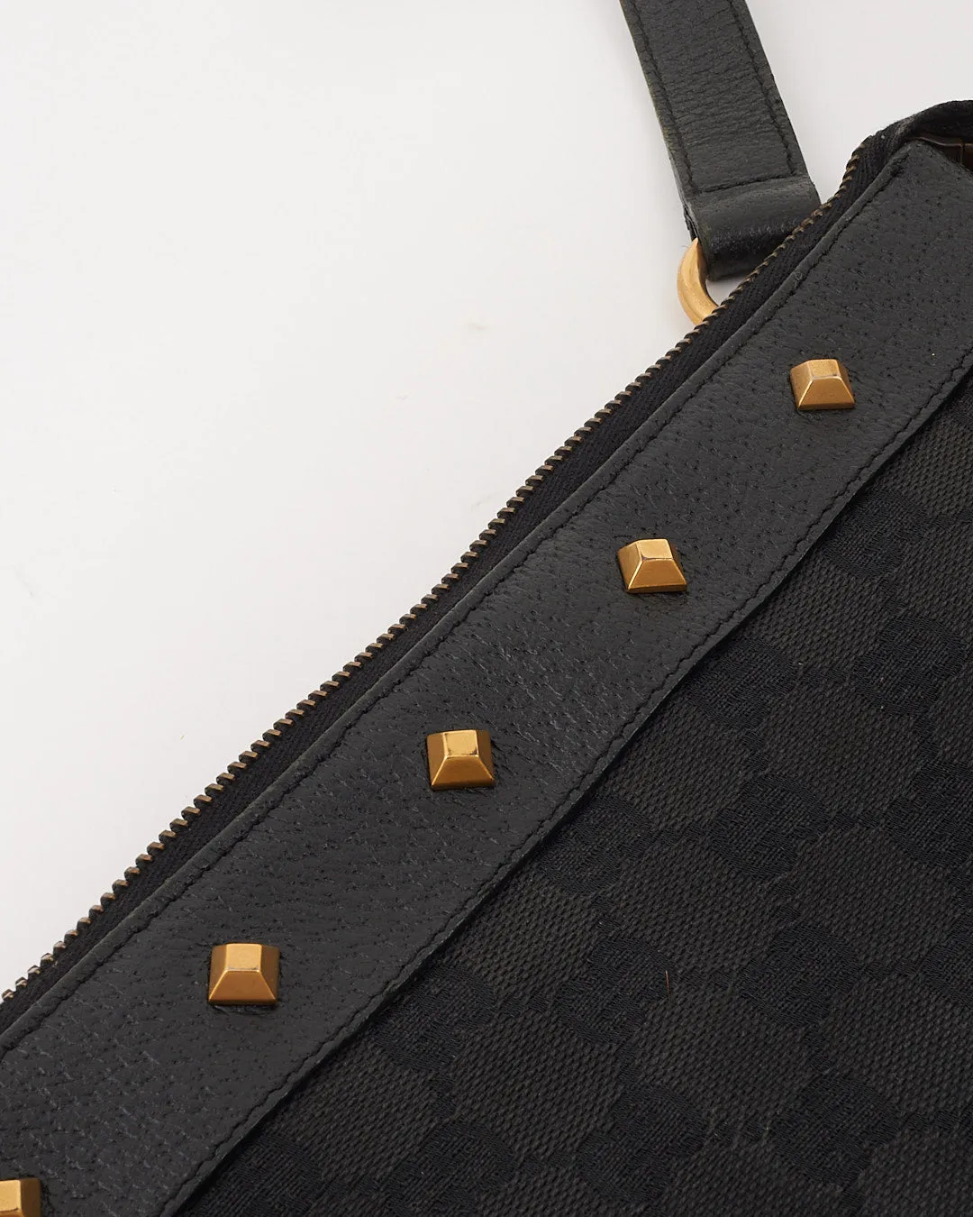 Gucci Black GG Canvas Crossbody Bag