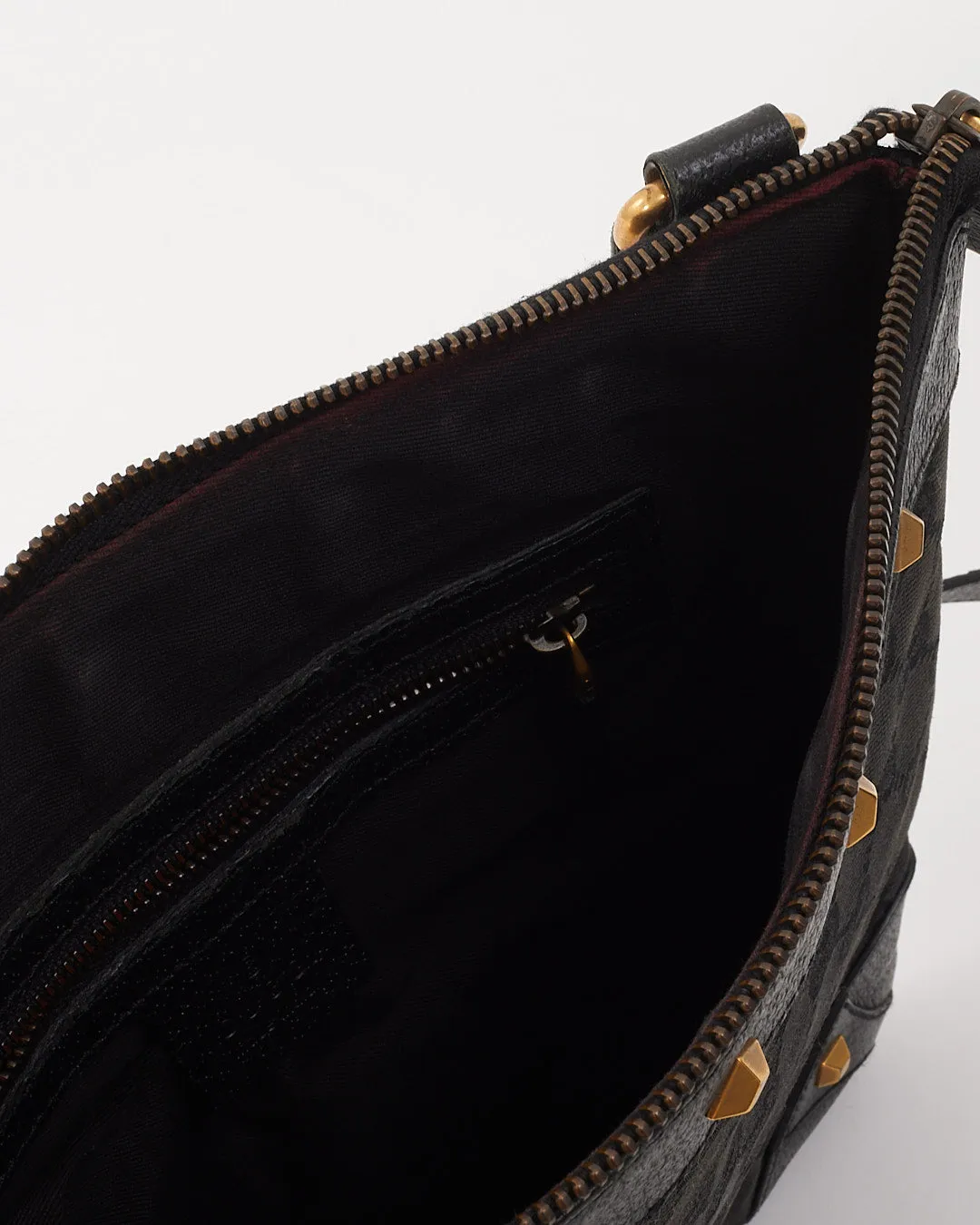 Gucci Black GG Canvas Crossbody Bag