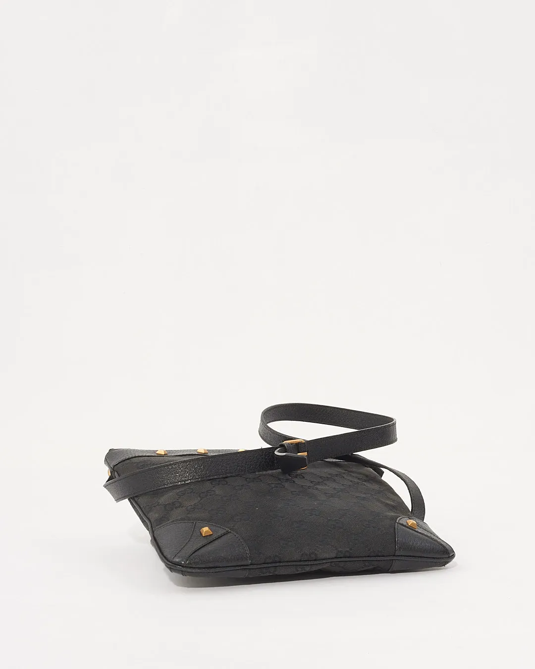 Gucci Black GG Canvas Crossbody Bag