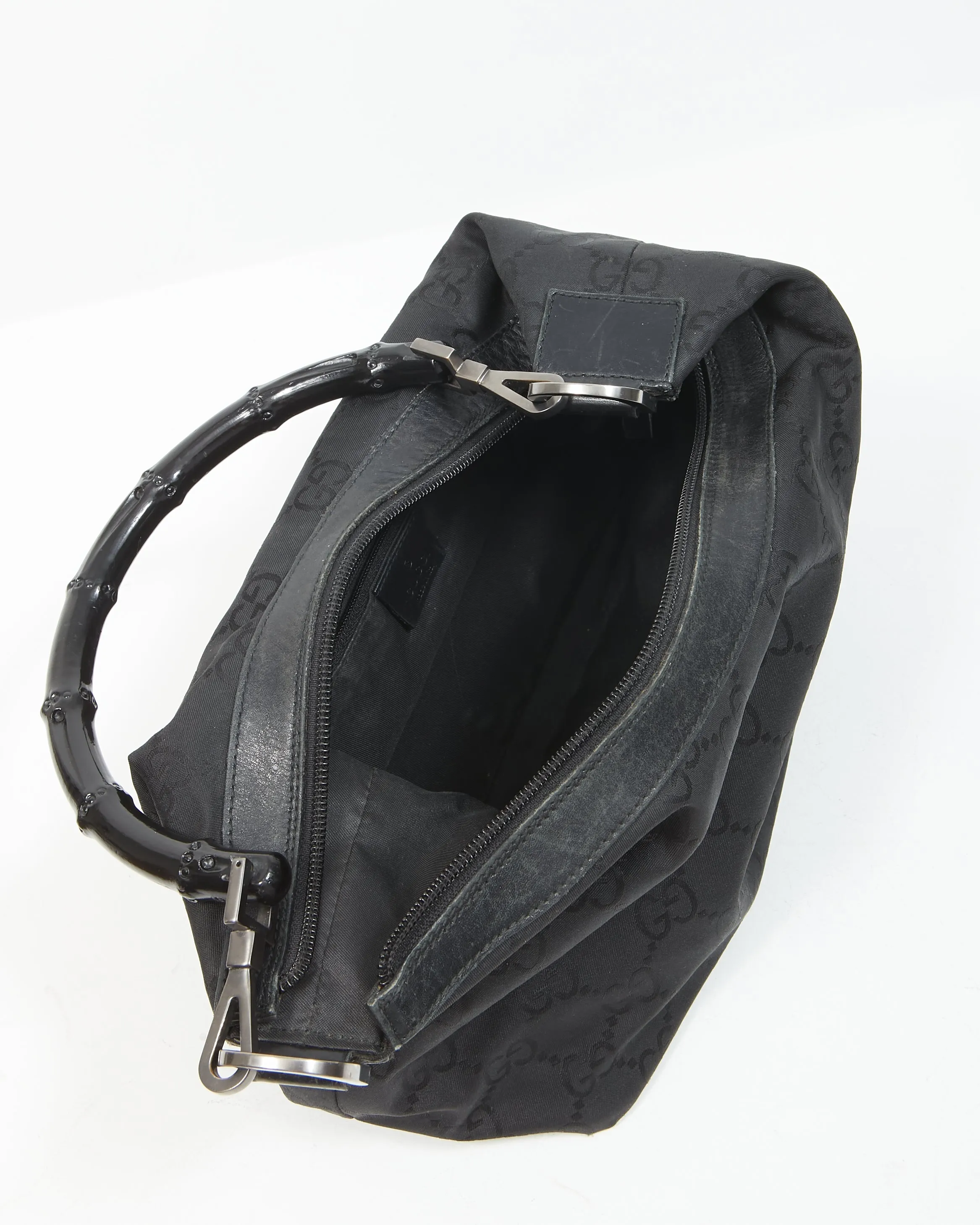 Gucci Black GG Supreme Monogram Canvas Zip Tote