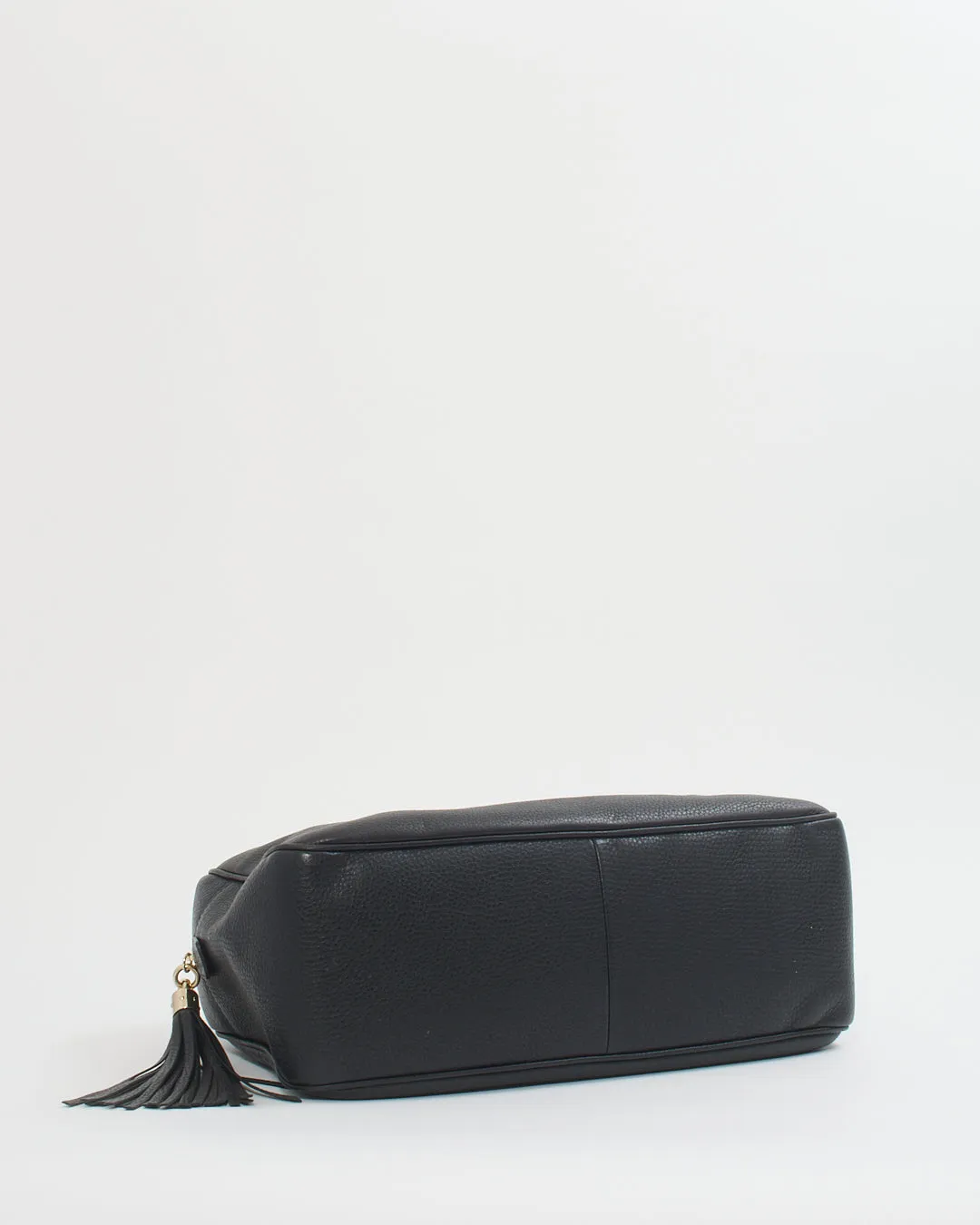 Gucci Black Pebbled Leather Chain Soho Shoulder Bag