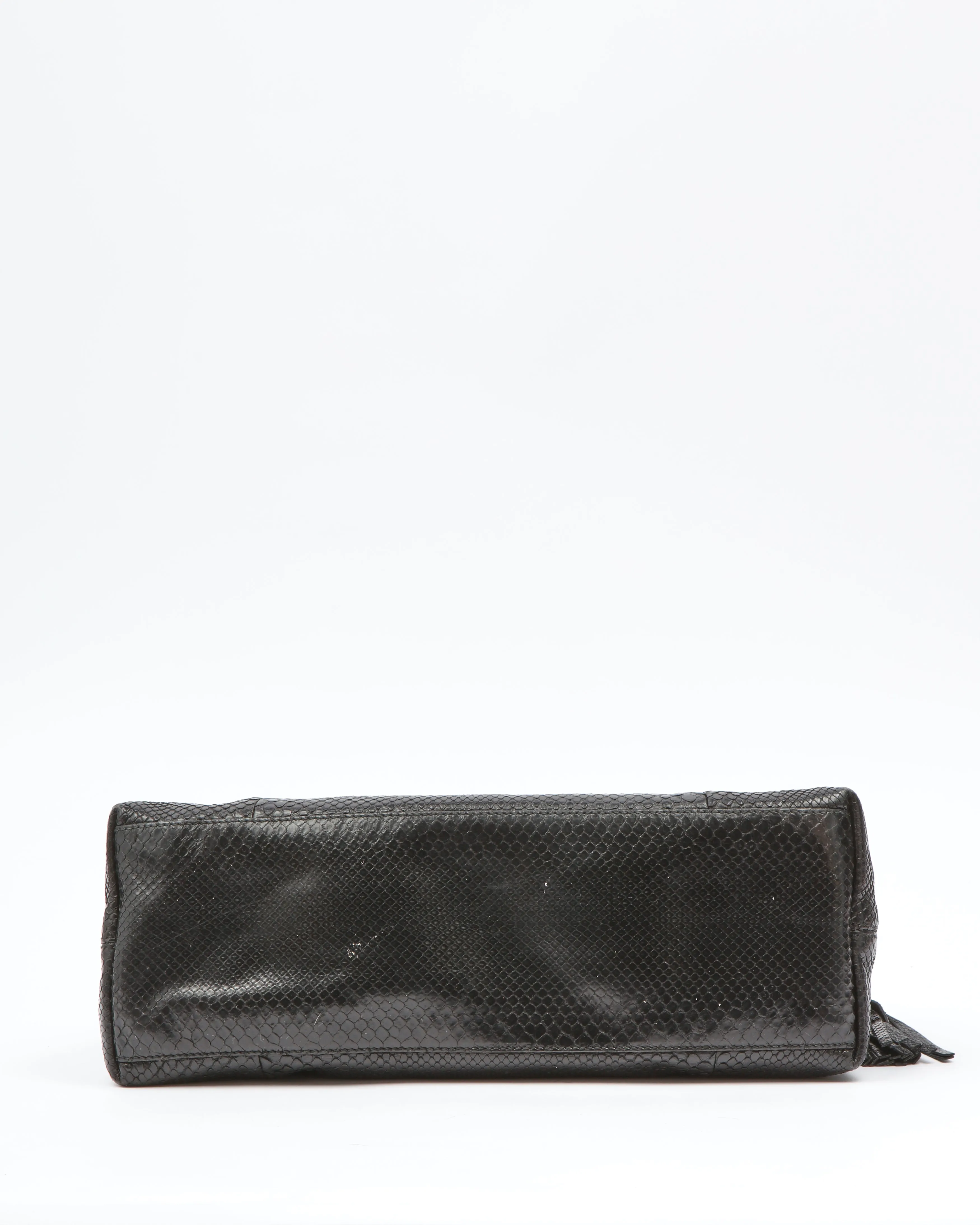 Gucci Black Python Leather Soho Chain Shoulder Bag