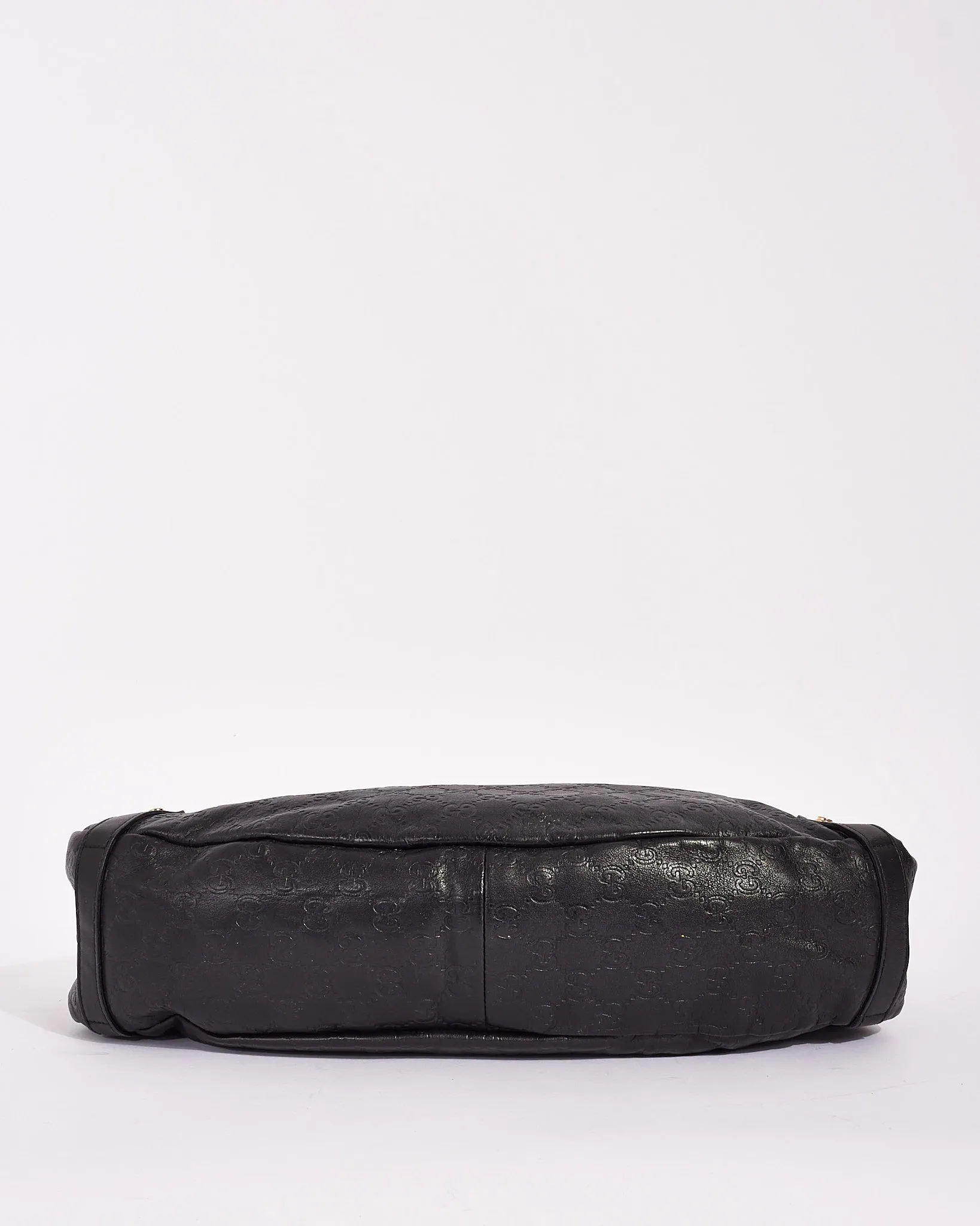 Gucci Black Signature G Leather Abbey Shoulder Bag