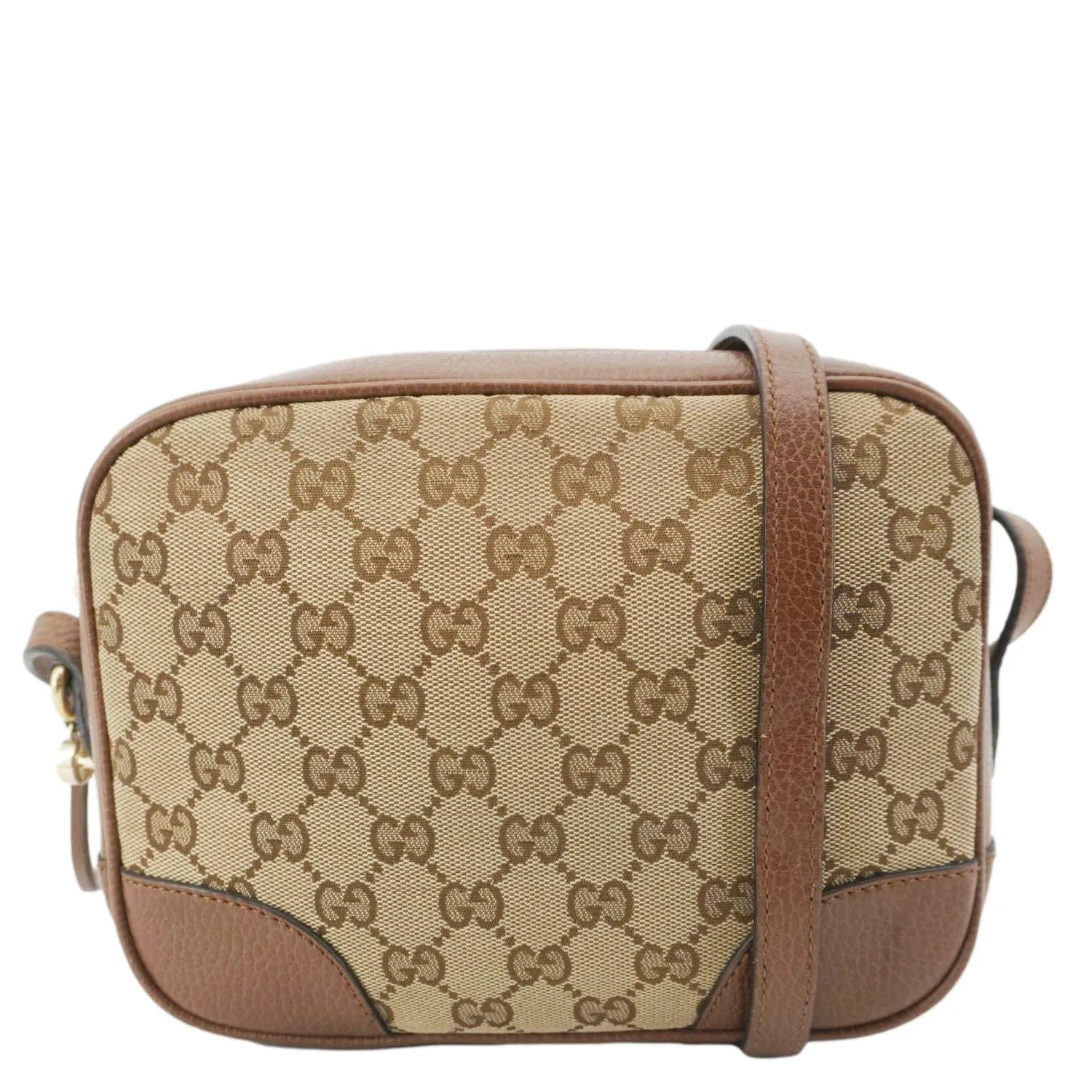 GUCCI Bree GG Canvas Camera Crossbody Bag Beige 449413