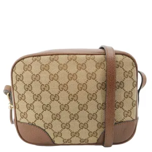 GUCCI Bree GG Canvas Camera Crossbody Bag Beige 449413