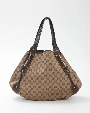 Gucci Brown Canvas GG Abbey Tote Bag
