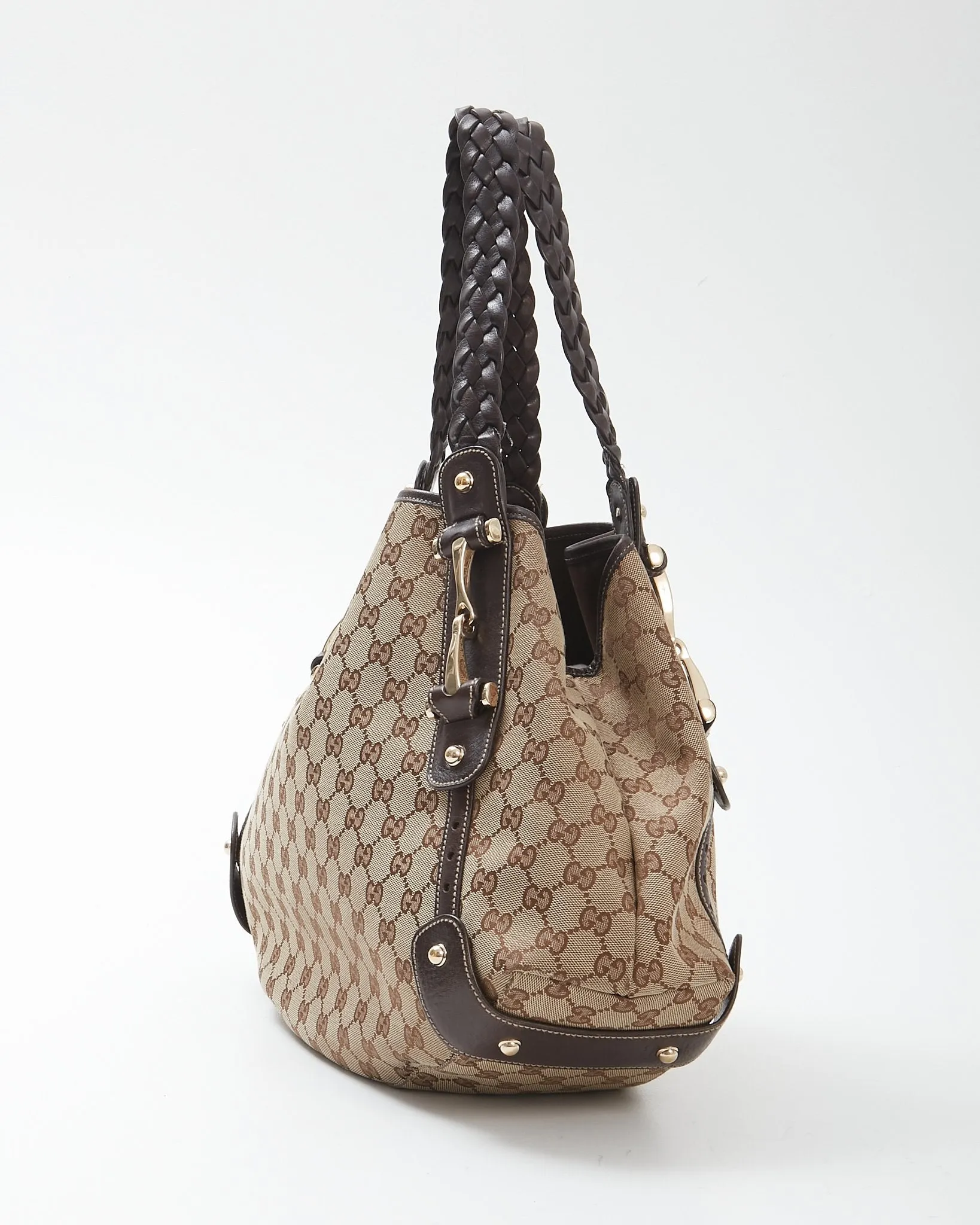 Gucci Brown Canvas GG Abbey Tote Bag