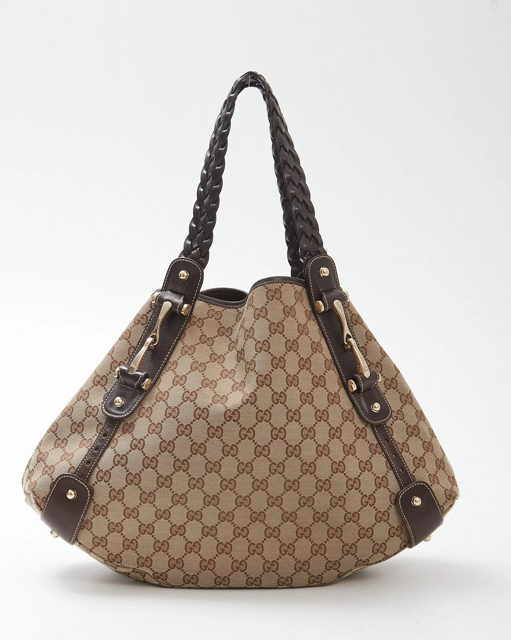 Gucci Brown Canvas GG Abbey Tote Bag