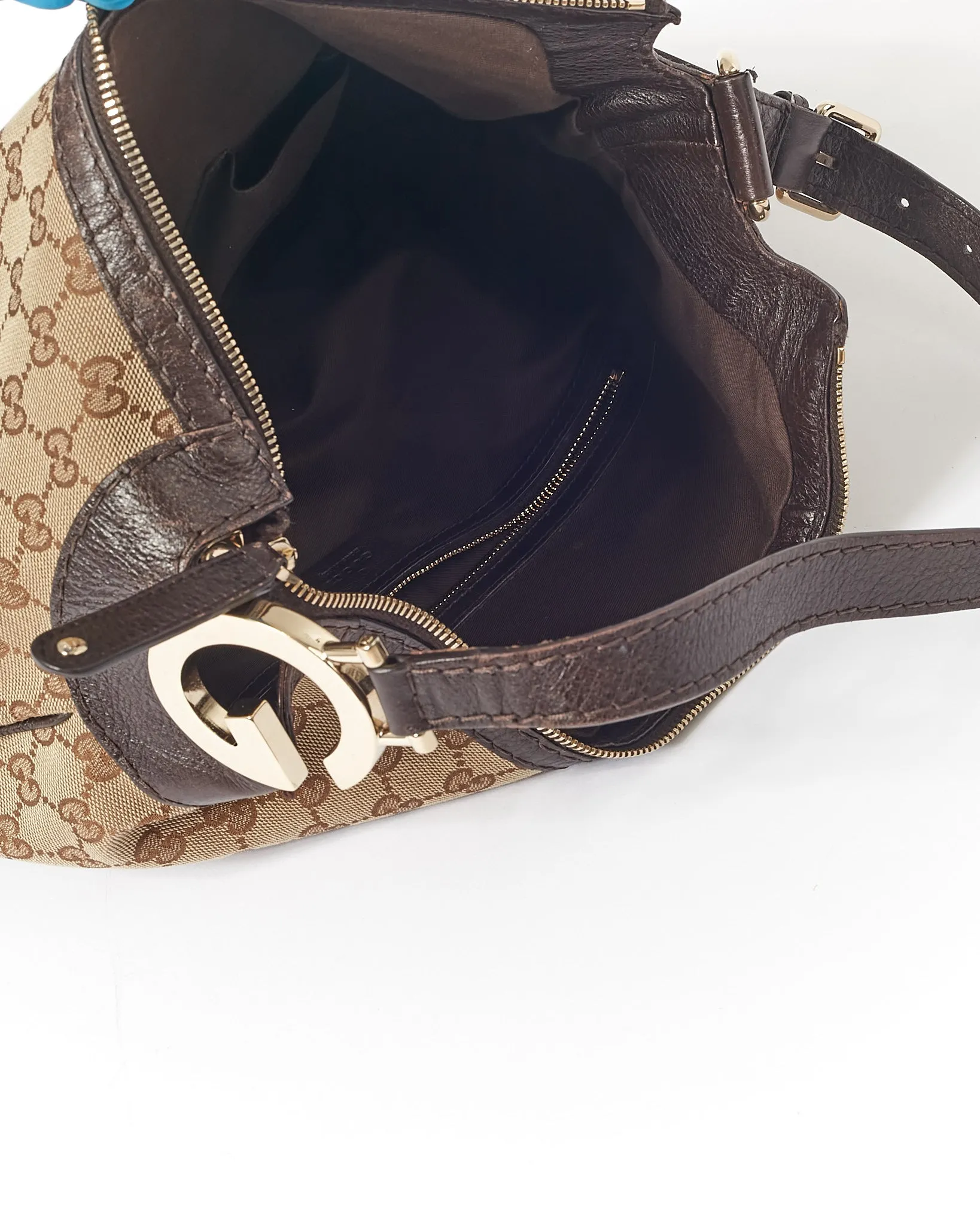 Gucci Brown GG Supreme Canvas Shoulder Bag