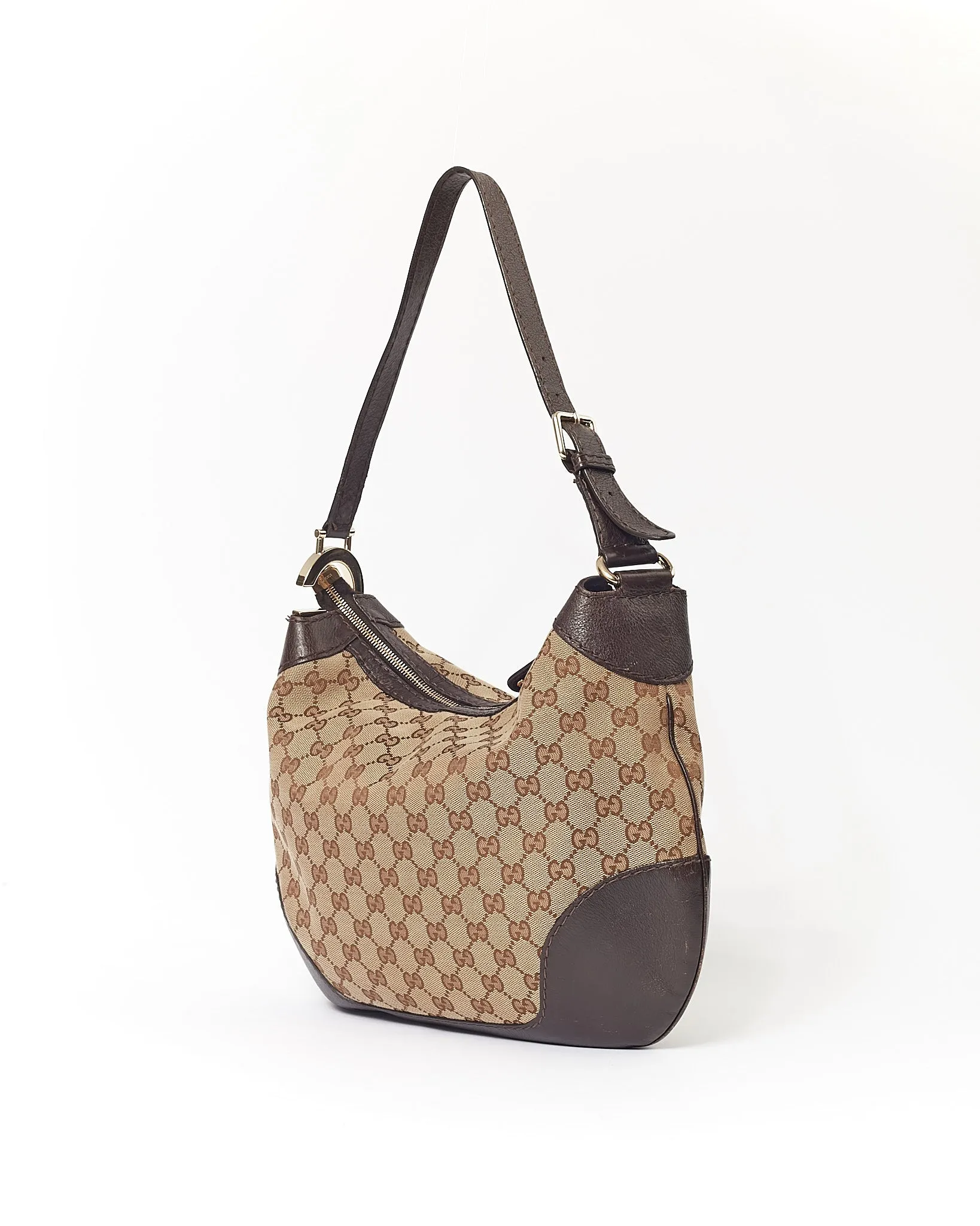 Gucci Brown GG Supreme Canvas Shoulder Bag