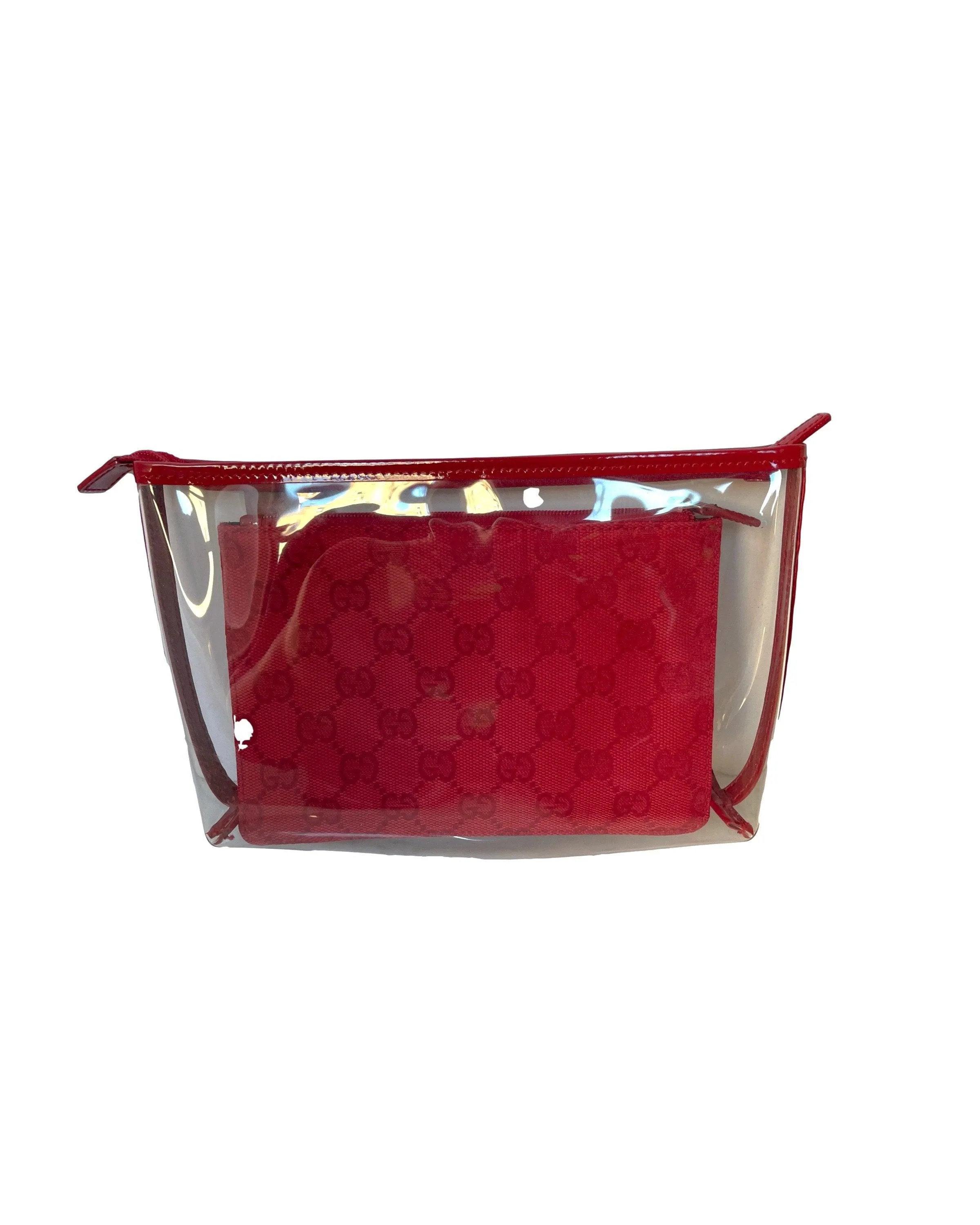 Gucci Clear Red Clutch