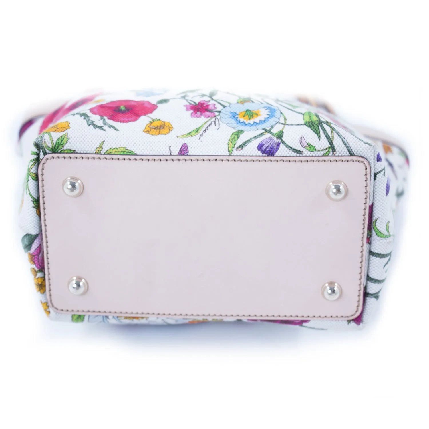 Gucci Floral Bamboo Bucket Bag