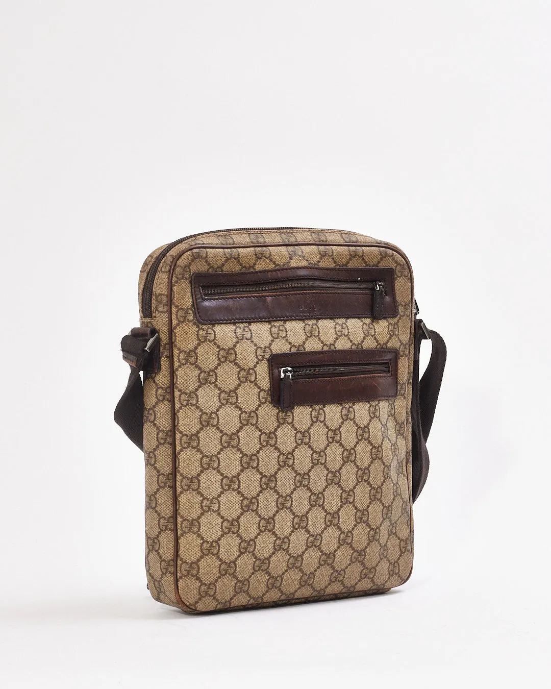 Gucci GG Print Coated Canvas Messenger Bag
