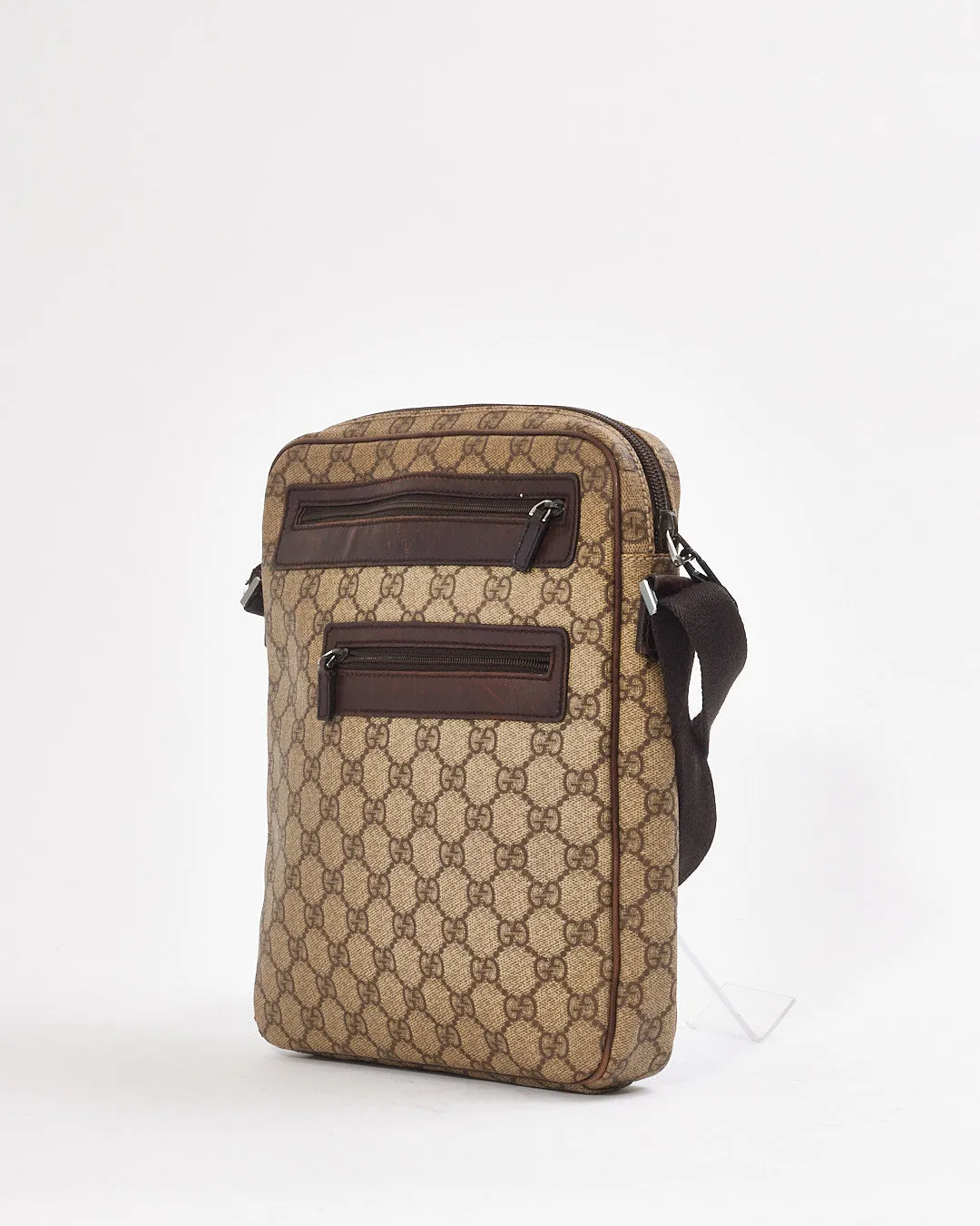 Gucci GG Print Coated Canvas Messenger Bag