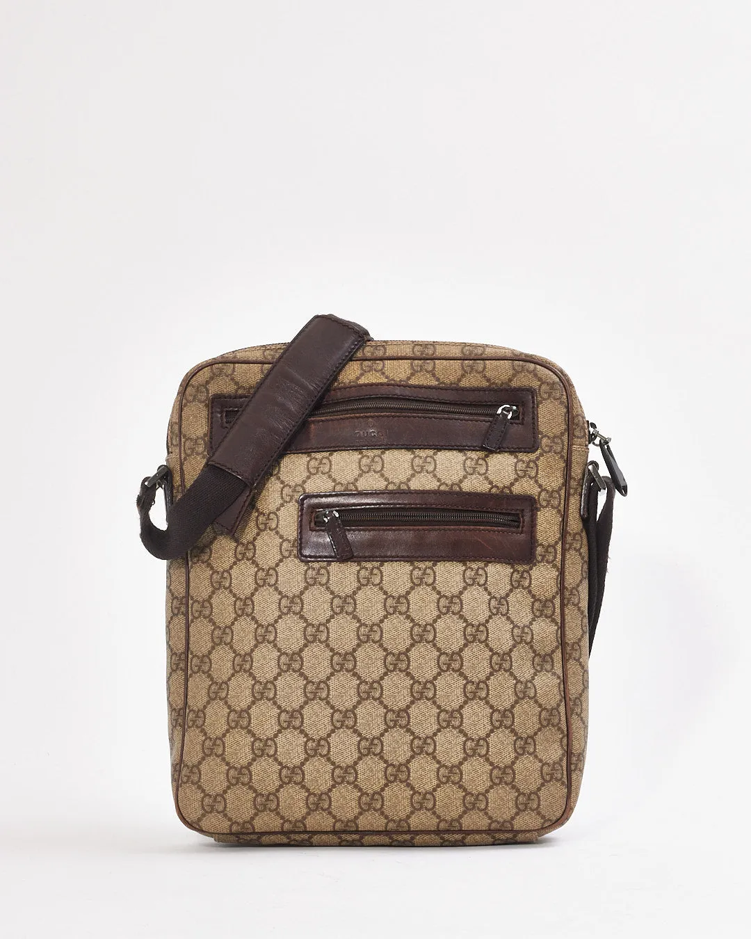 Gucci GG Print Coated Canvas Messenger Bag