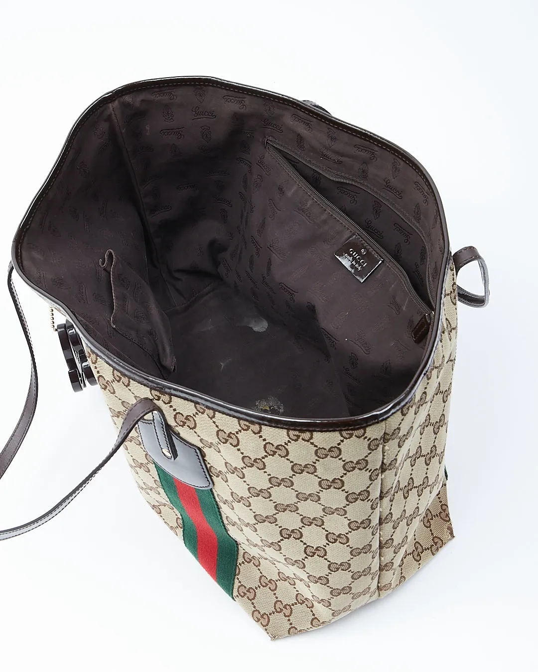 Gucci GG Supreme Web Detail Tote Bag